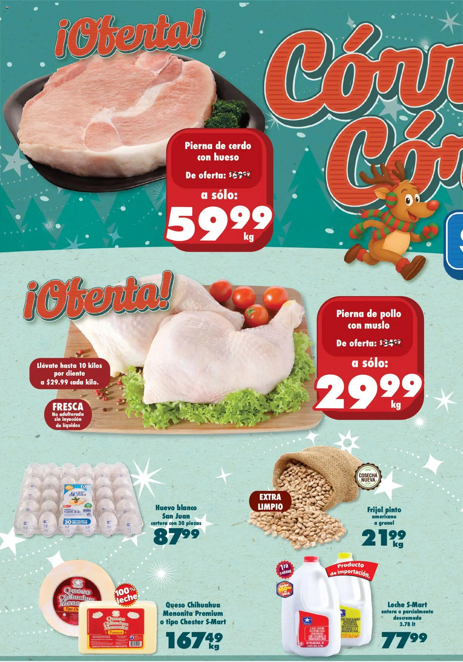 Nuevas ofertas de S-Mart válidas en toda la República Mexicana desde el 21.11.2025. ¡Encuentra las mejores ofertas en S-Mart folleto Matamoros! | Página: 2 | Productos: Pollo, Huevo, Leche, Huevos