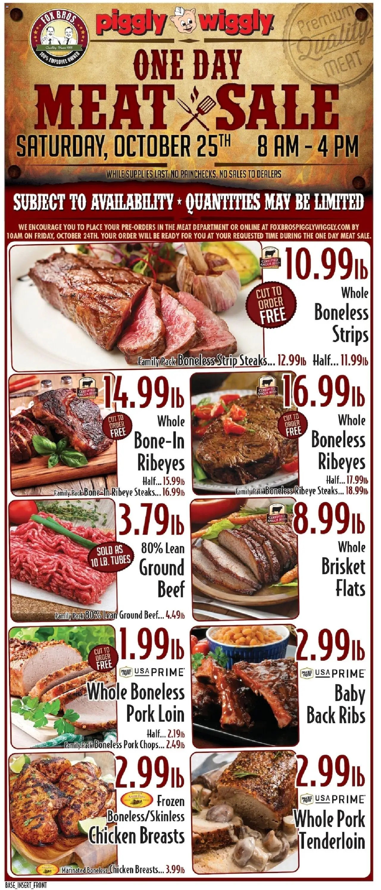 Piggly Wiggly Weekly Ad - valid from 22.10.2025 | Page: 1 | Products: Pork, Beef