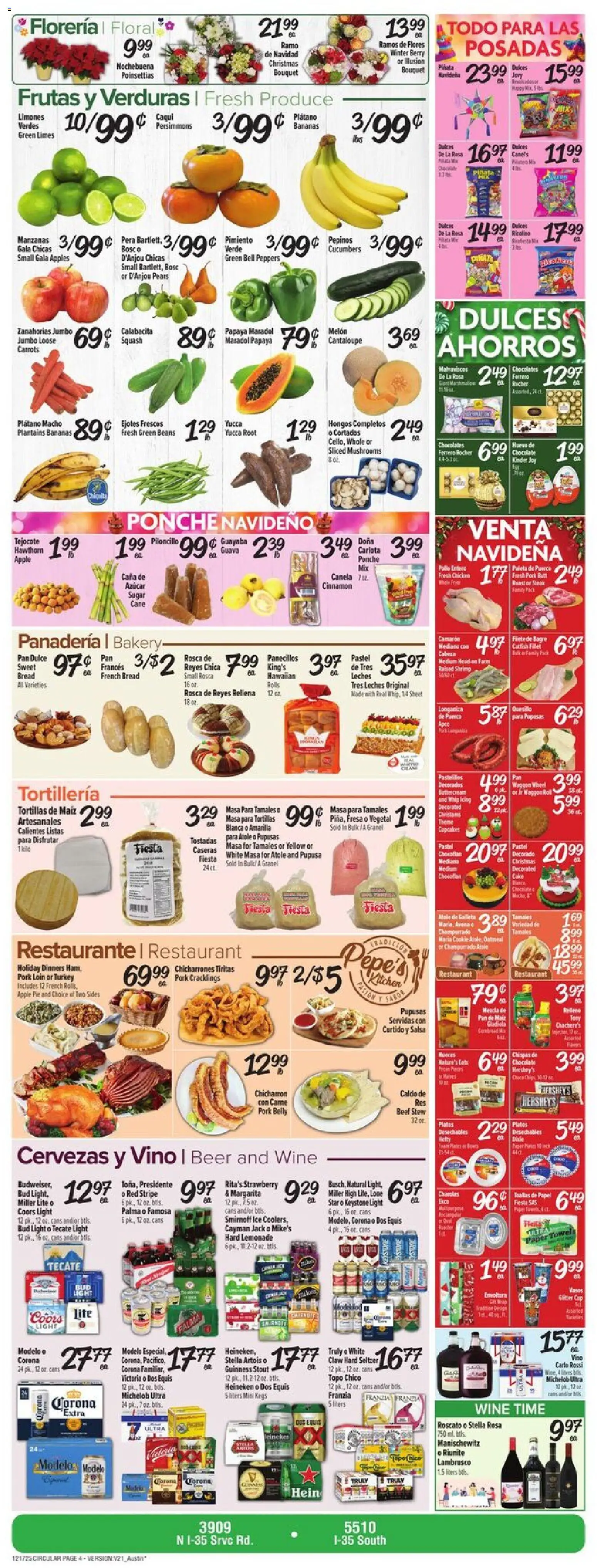 Fiesta Mart Weekly Ad - valid from 17.12.2025 | Page: 4 | Products: Bakery, Squash, Wine, Rod