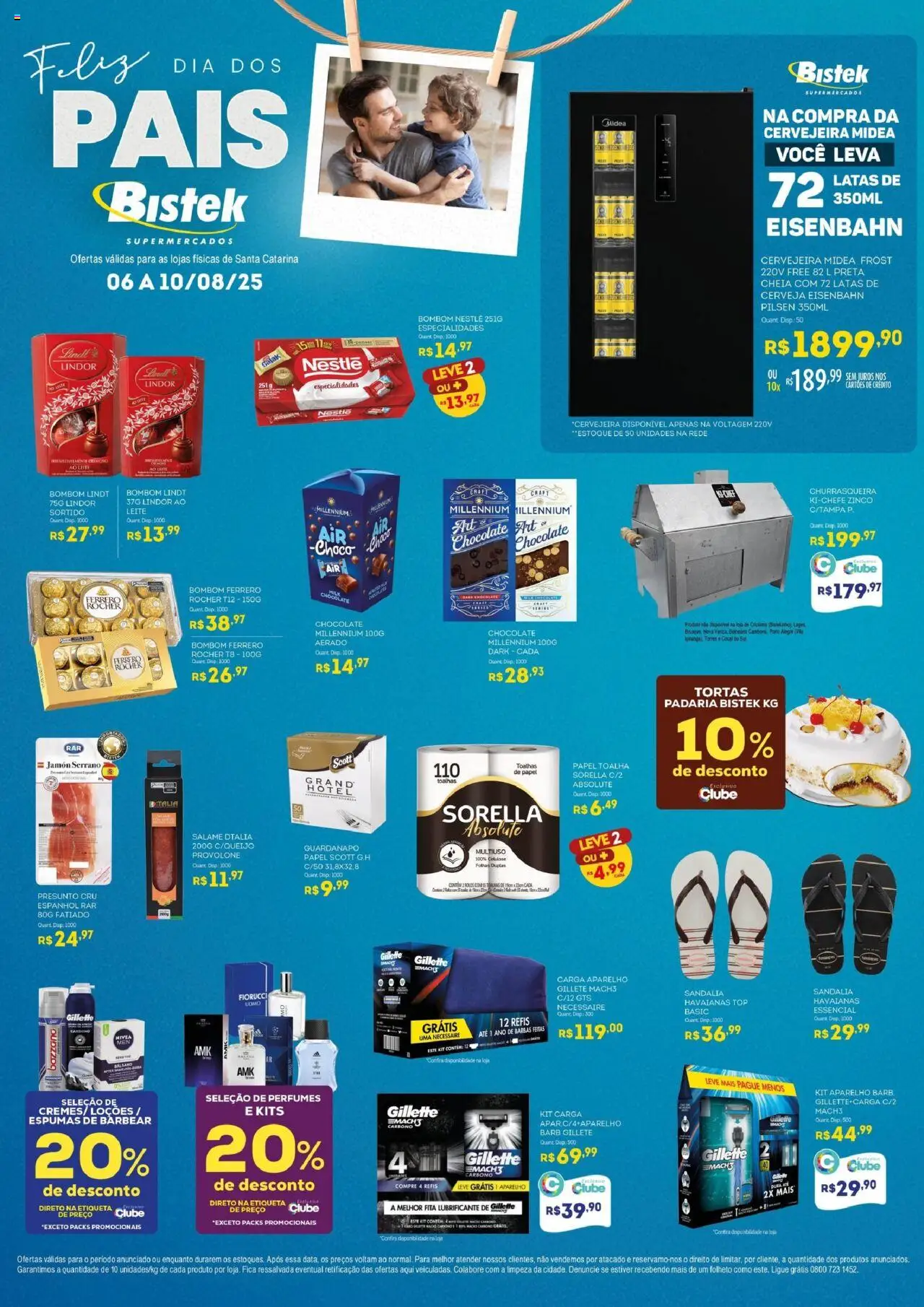 Bistek Supermercados Folheto - válido de 08.08.2025 | Página: 2 | Produtos: Papel toalha, Leite, Salame, Cerveja