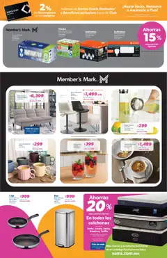 Nuevas ofertas de Sam's Club válidas en toda la República Mexicana desde el 09.09.2025. ¡Encuentra las mejores ofertas en Sam's Club - Catálogo Socio Fest Frontera! | Página: 5 | Productos: Pantallas, Sofá, Cama, Foco