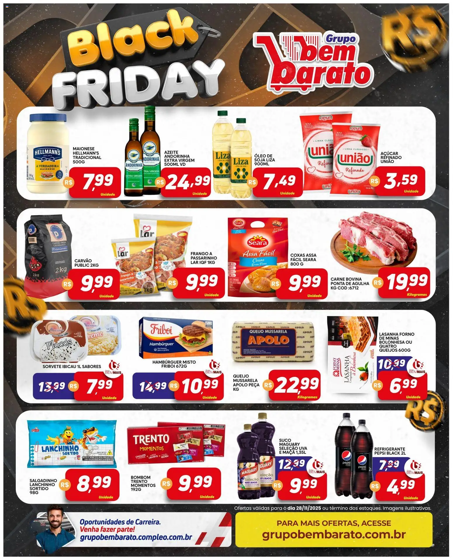 Supermercado Bem Barato Folheto - válido de 28.11.2025 | Página: 2 | Produtos: Óleo, Carne, Frango, Soja