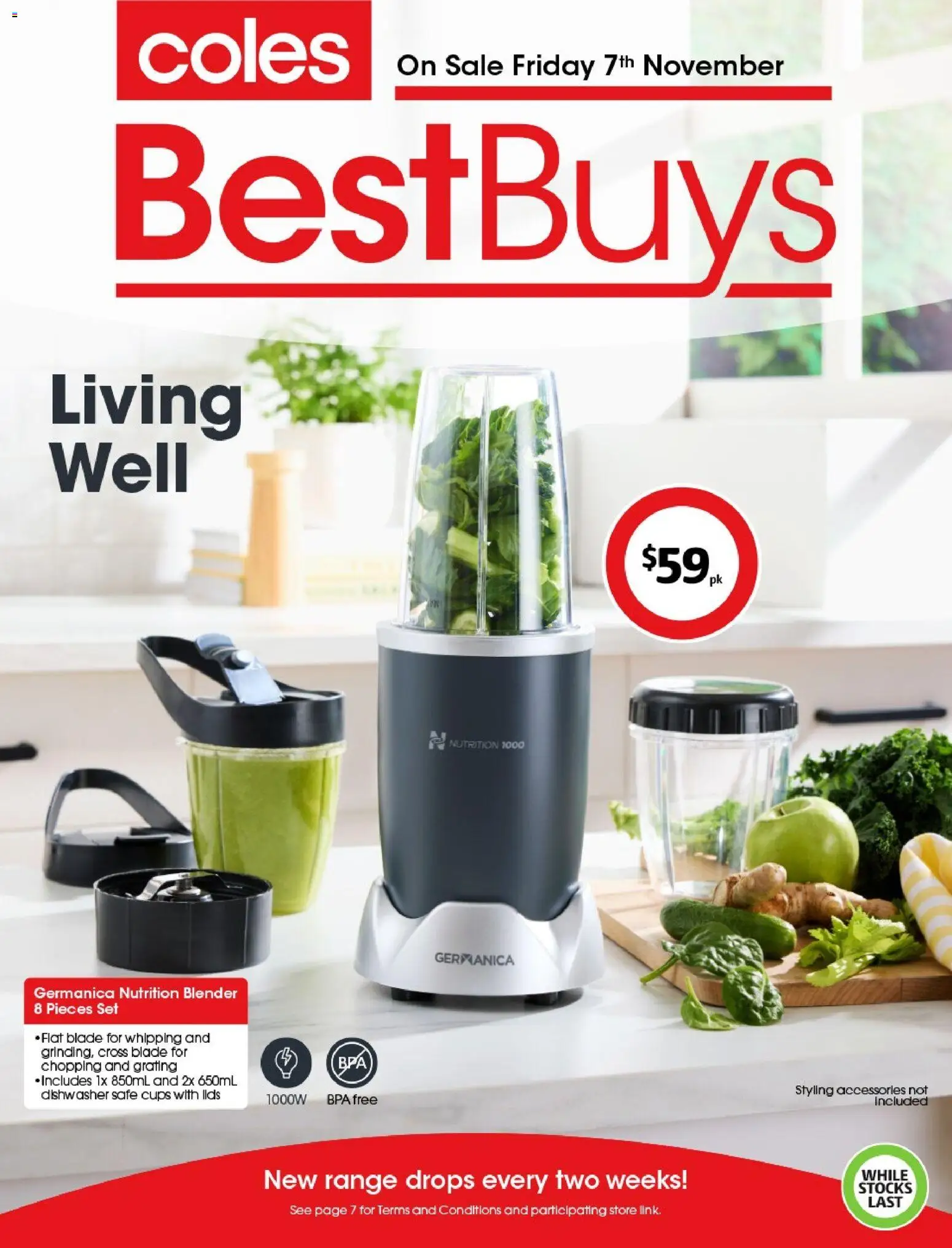 Coles catalogue - valid from 07.11.2025 | Page: 1 | Products: Cups, Accessories, Safe, Dishwasher