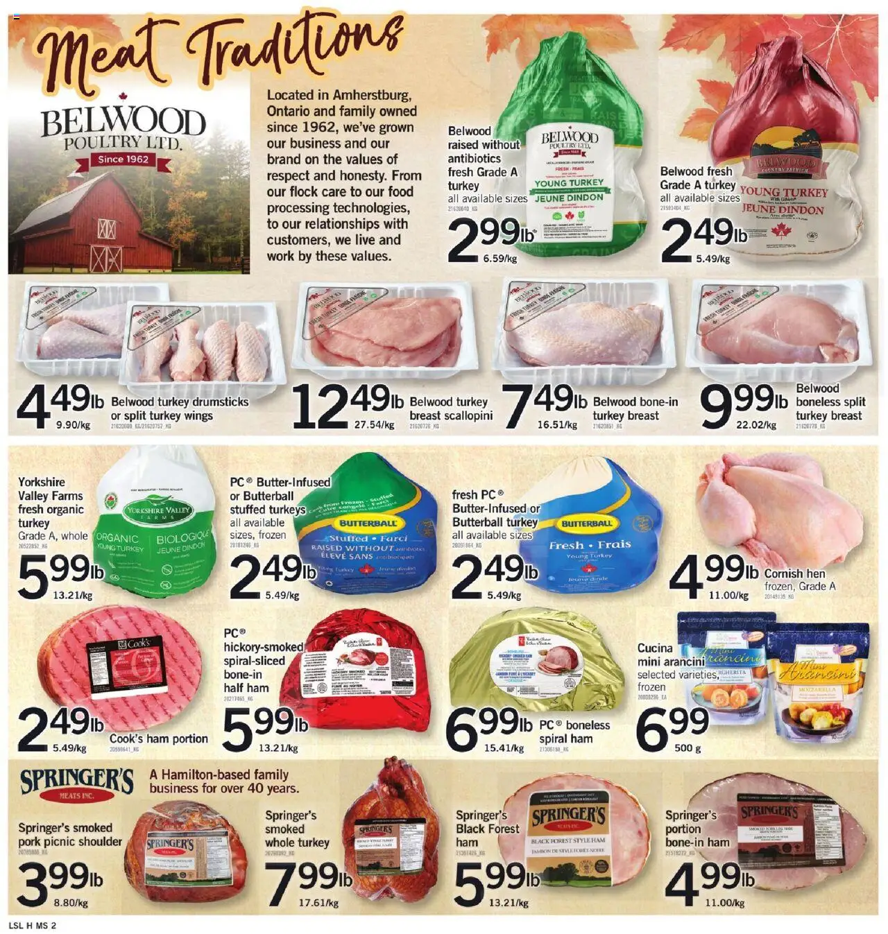 Loblaws flyer valid from 02.10.2025 | Page: 5 | Products: PC, Turkey, Ham, Pork