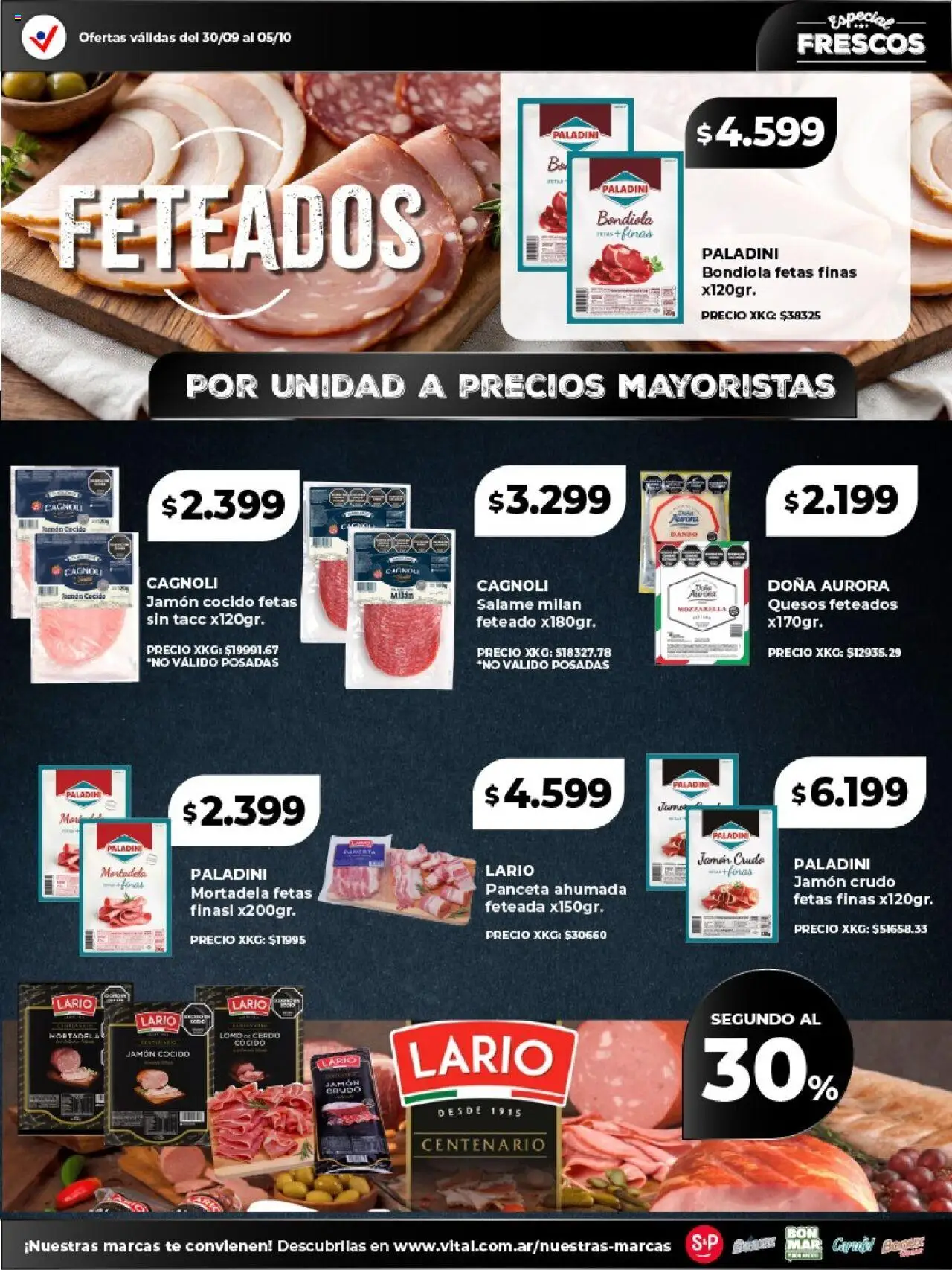 Vital - Especial de frescos - Posadas │ válido desde el 30.09.2025 | Página: 11 | Productos: Mortadela, Jamón, Cerdo, Té