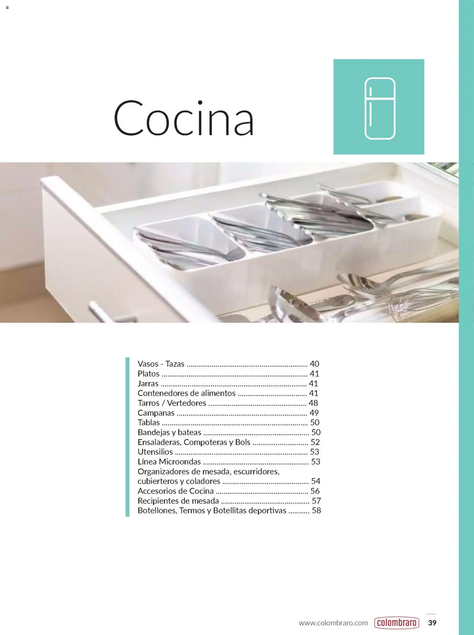 Colombraro catálogo │ válido desde el 26.01.2026 | Página: 39 | Productos: Mesada, Cocina, Microondas, Vasos