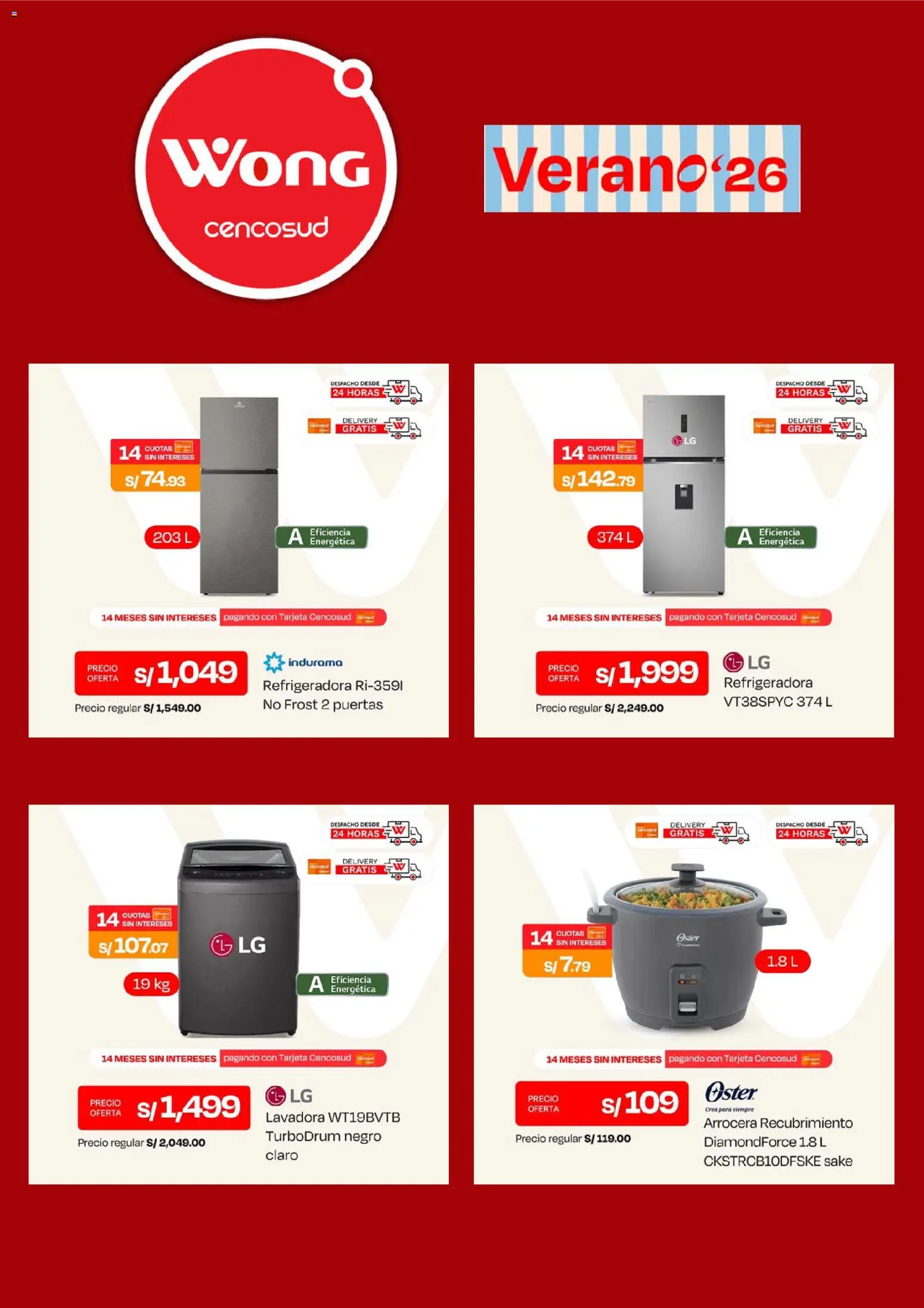 Catálogo Wong válido desde 06.04.2026 | Página: 5 | Productos: Lavadora