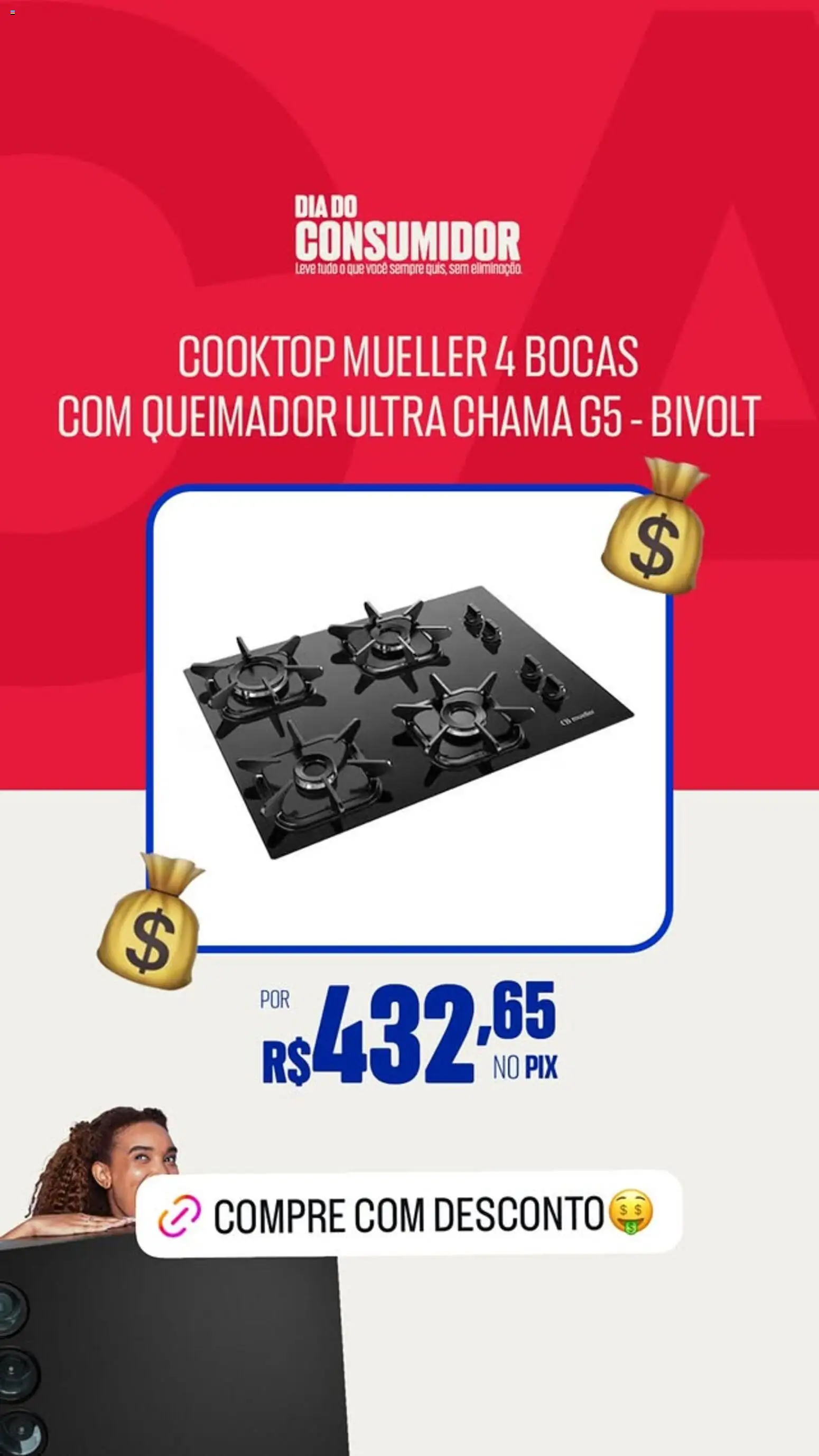 Casas Bahia Folheto - válido de 16.03.2026 | Página: 8 | Produtos: Cooktop
