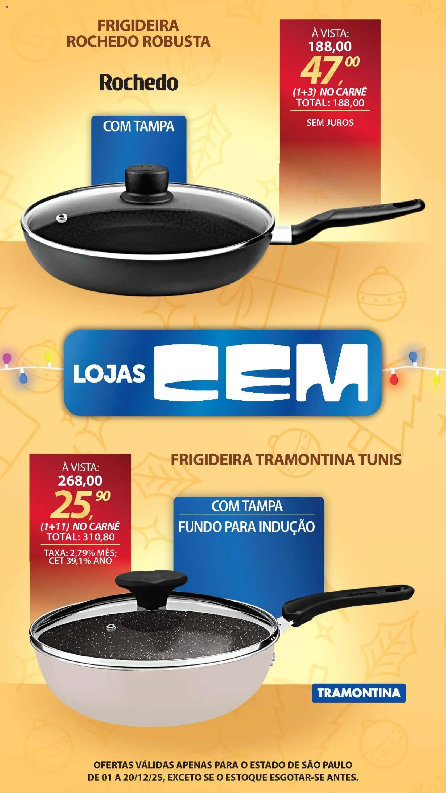 Lojas Cem Folheto - válido de 01.12.2025 | Página: 82 | Produtos: Frigideira, Carne