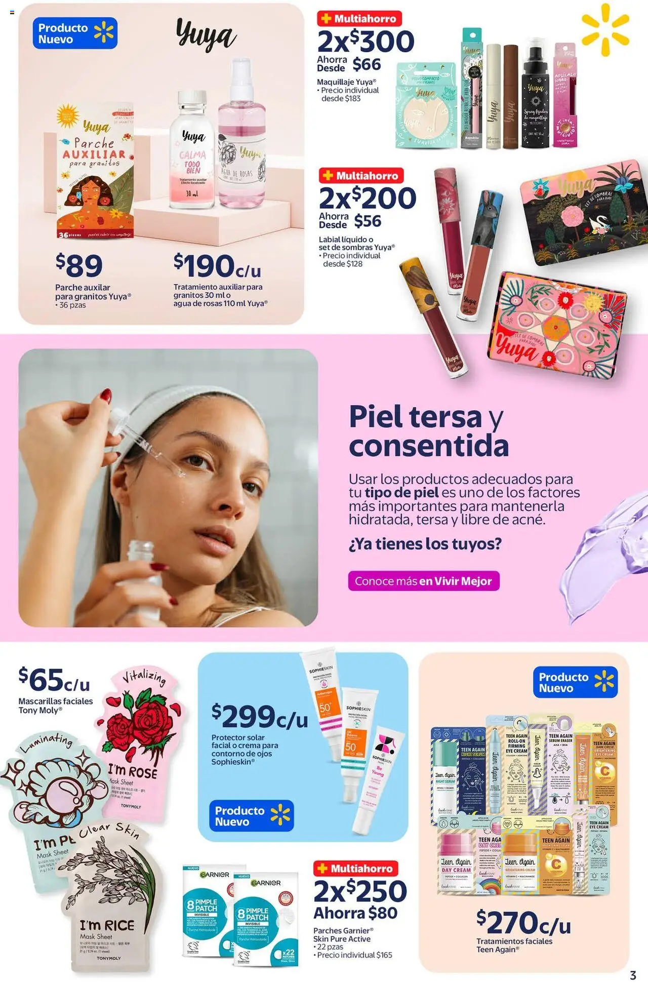 Nuevas ofertas de Walmart válidas en toda la República Mexicana desde el 19.09.2025. ¡Encuentra las mejores ofertas en Walmart - Folleto la belleza! | Página: 3 | Productos: Crema, Agua, Polvo compacto, Polvo