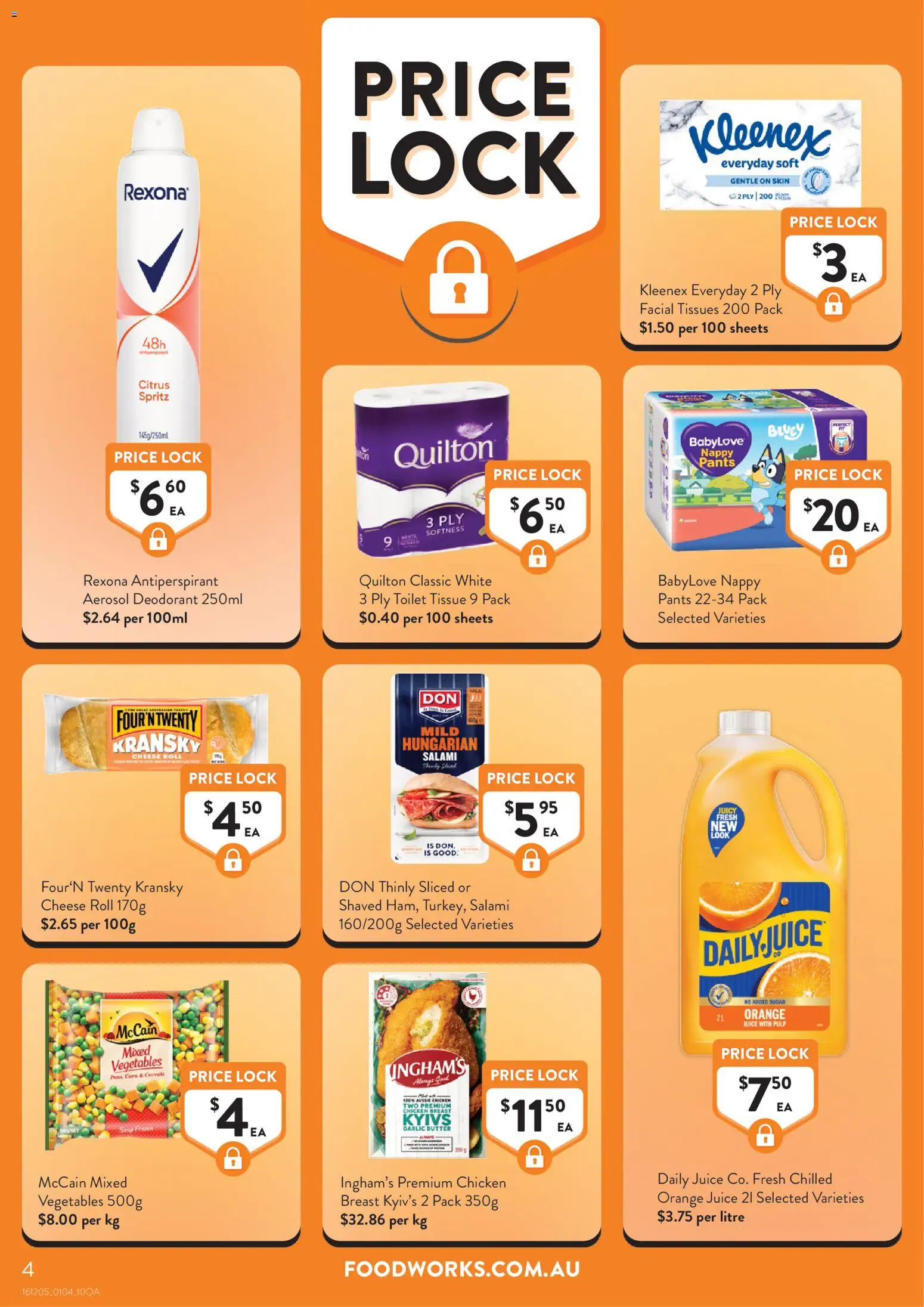 Foodworks catalogue - valid from 01.04.2026 | Page: 4 | Products: Juice, Pants, Vegetables, Garlic