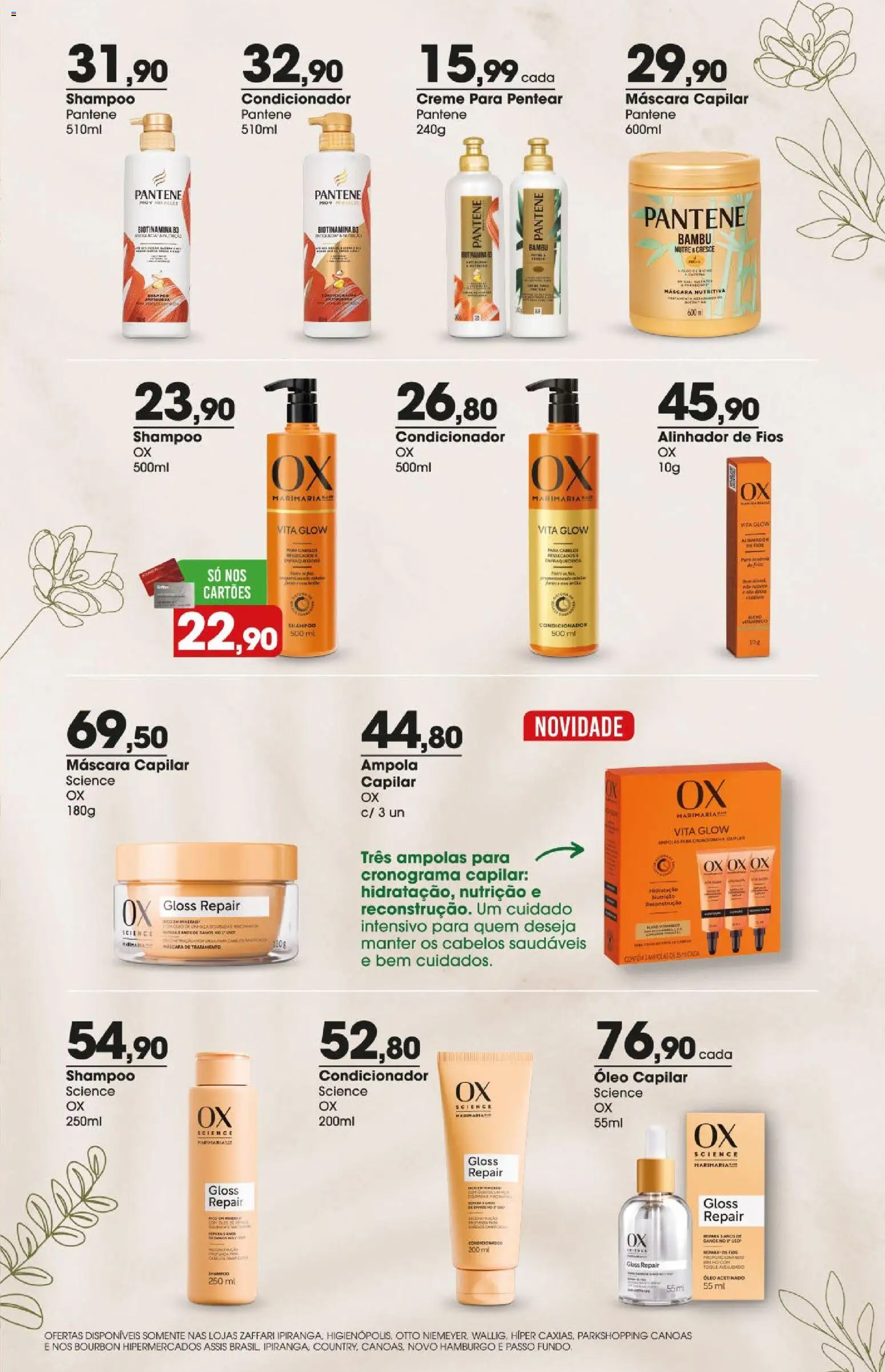Zaffari Folheto - válido de 18.12.2025 | Página: 3 | Produtos: Shampoo, Óleo, Bourbon, Creme