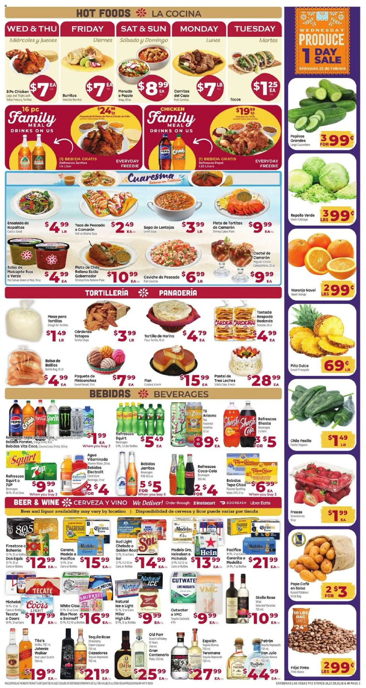 Cardenas Weekly Ad - NV - valid from 25.02.2026 | Page: 3 | Products: Pork, Fish, Salad, Lime