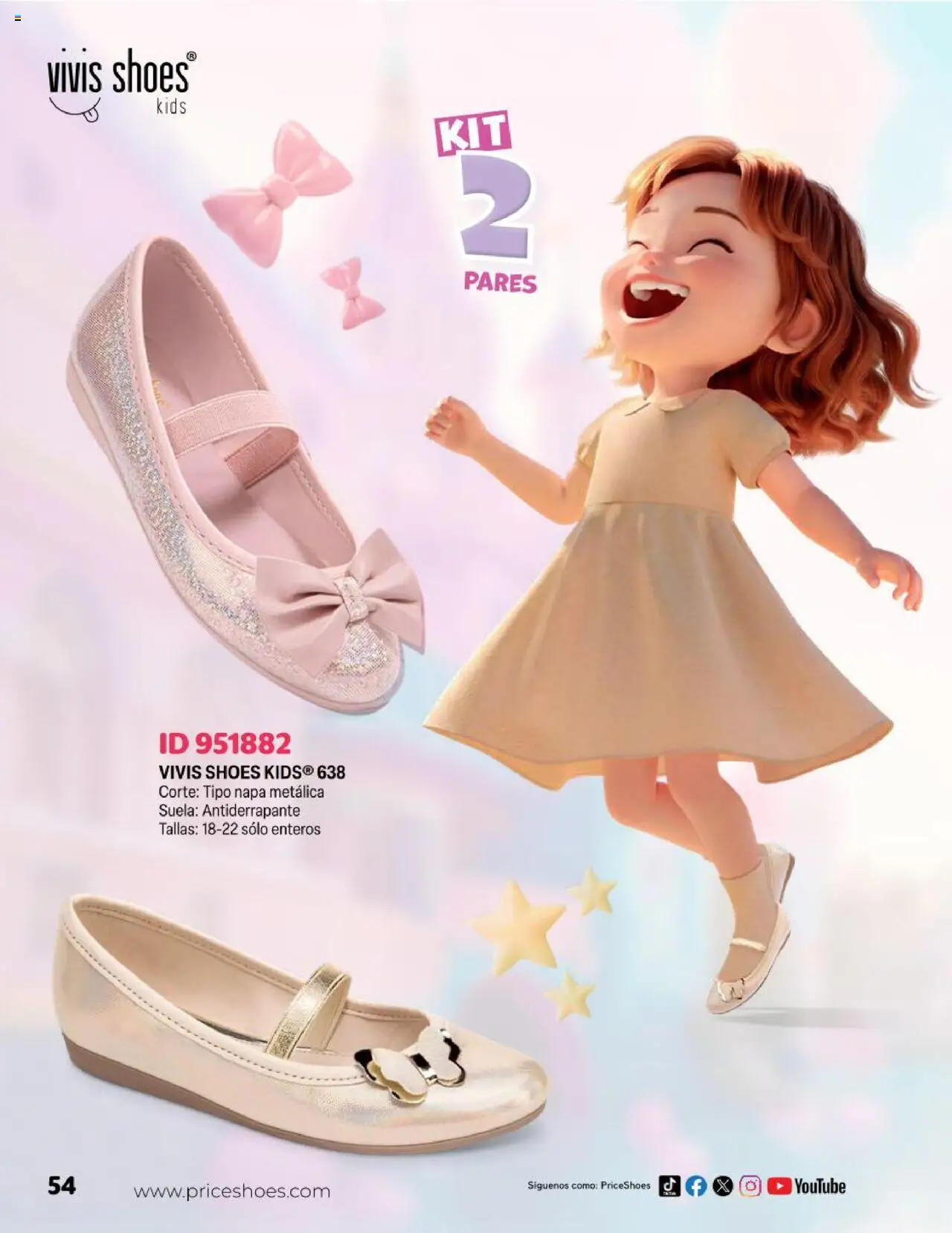Nuevas ofertas de Price Shoes válidas en toda la República Mexicana desde el 23.04.2025. ¡Encuentra las mejores ofertas en Price Shoes catálogo Kids! | Página: 54