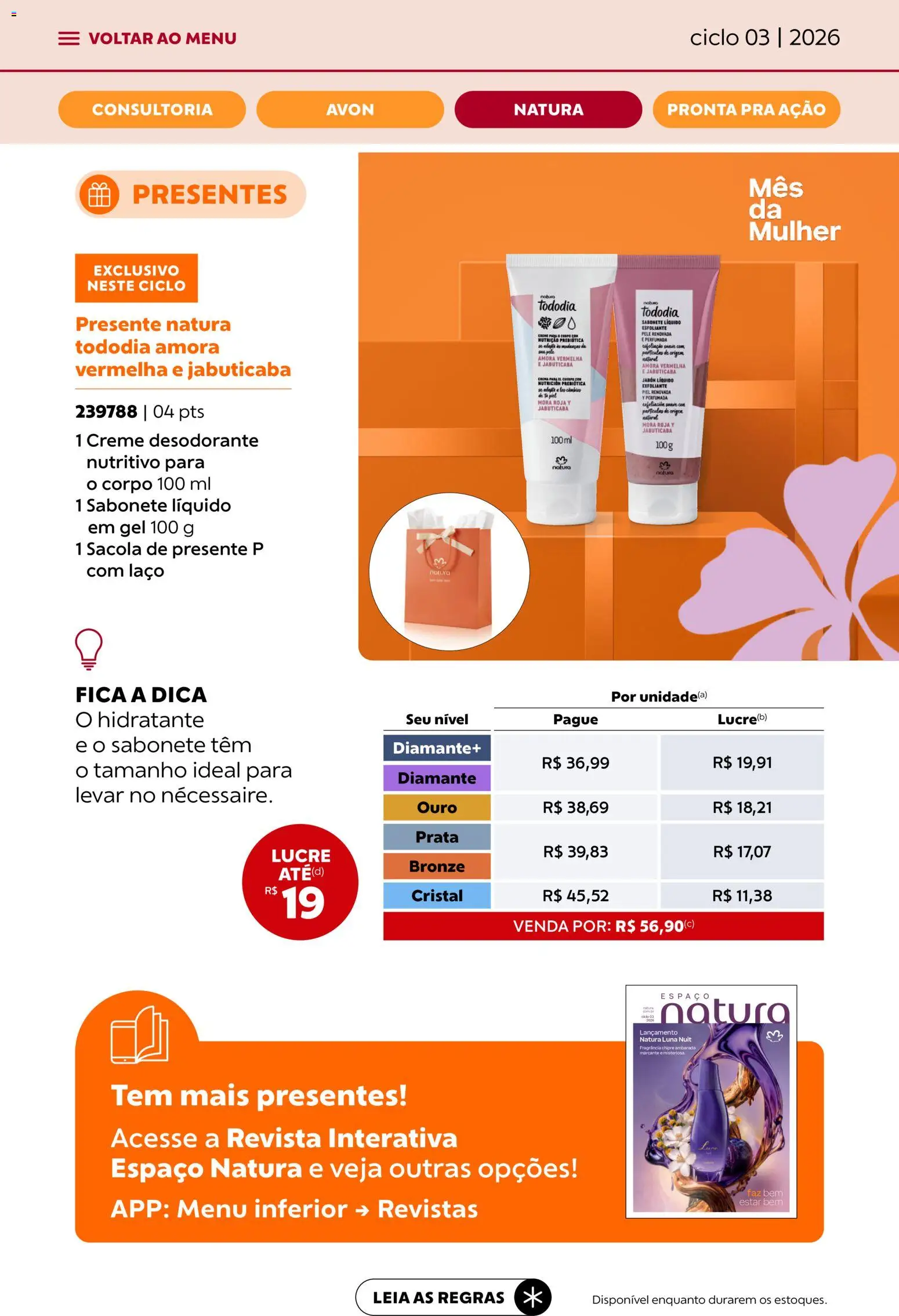 Avon Folheto - válido de 15.01.2026 | Página: 36 | Produtos: Desodorante, Revista, Sabonete, Sabonete líquido