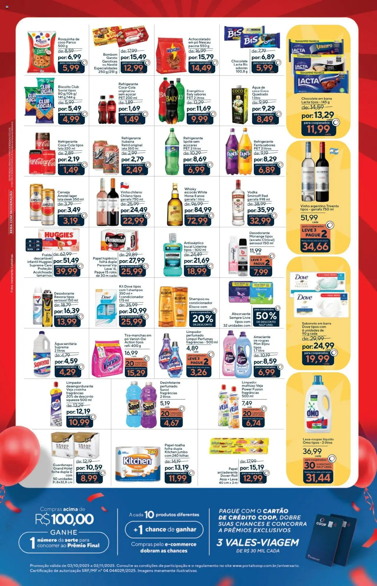 Coop Folheto - válido de 03.10.2025 | Página: 3 | Produtos: Desodorante, Chocolate, Vanish, Guardanapo