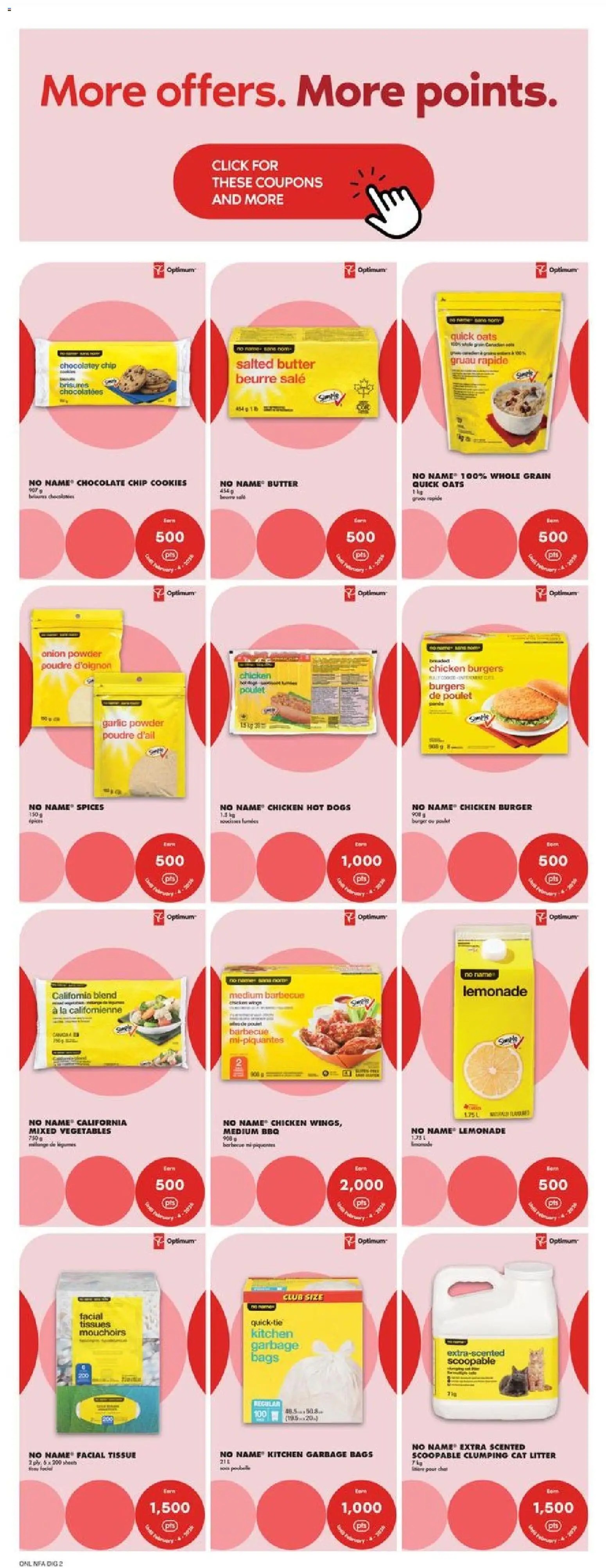 No Frills flyer valid from 29.01.2026 | Page: 12 | Products: Cookies, Chicken wings, Powder, Chicken