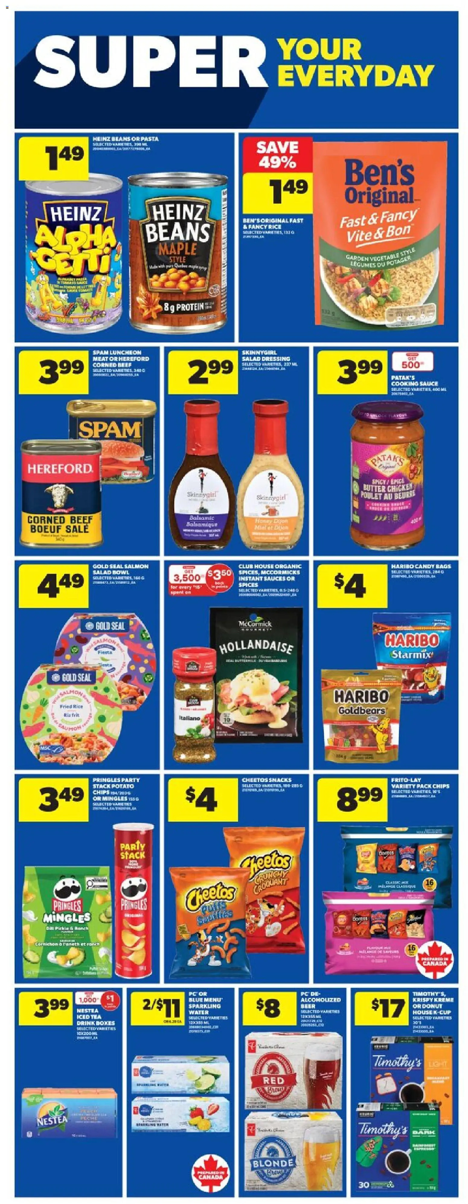 Real Canadian Superstore flyer valid from 08.01.2026 | Page: 22 | Products: Tea, Chips, Butter, Beer