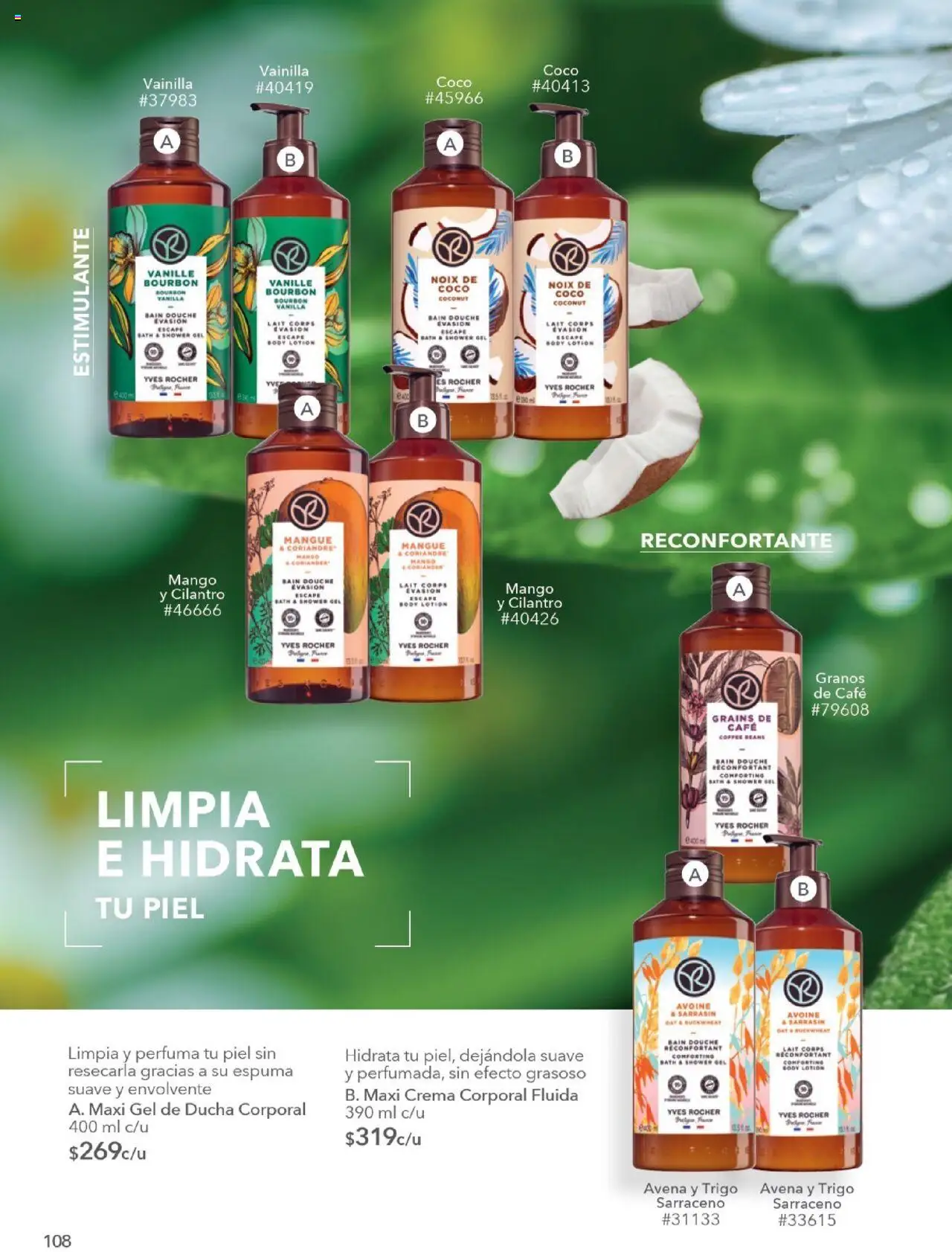 Nuevas ofertas de Yves Rocher válidas en toda la República Mexicana desde el 28.10.2025. ¡Encuentra las mejores ofertas en Yves Rocher - Campaña 15 2025! | Página: 110 | Productos: Crema, Mango, Café, Crema corporal