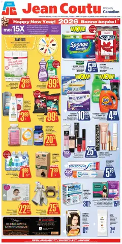 Preview of Jean Coutu weekly flyer from shop Jean Coutu valid from 01.01.2026