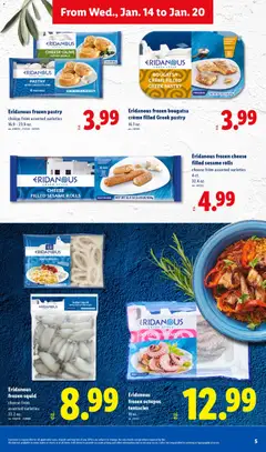 Preview of Lidl weekly ads valid from 14.01.2026 | Page: 5 | Products: Cheese, Sugar, Bag
