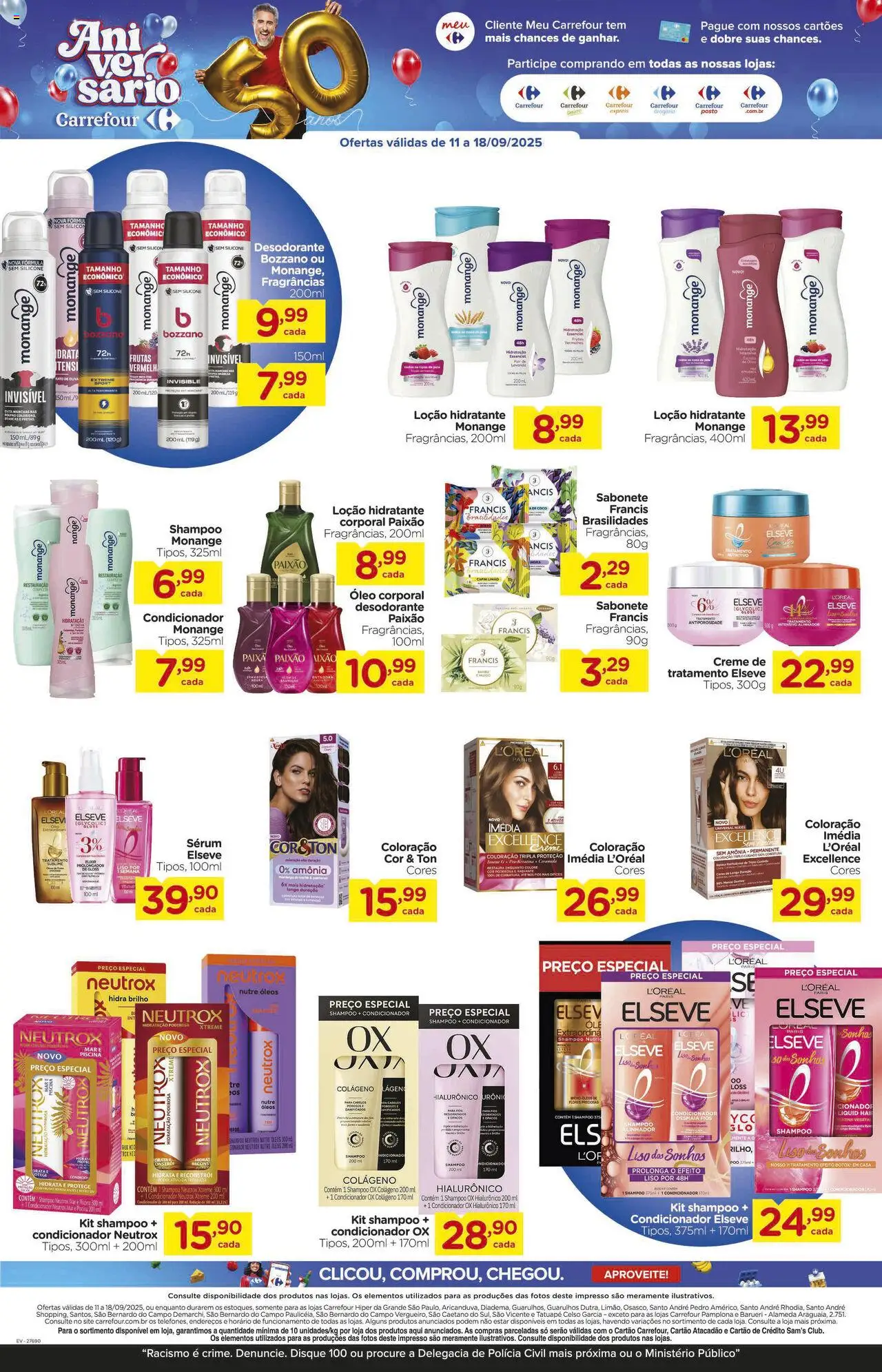 Carrefour Folheto - válido de 11.09.2025 | Página: 14 | Produtos: Condicionador, Sérum, Piscina, Sabonete