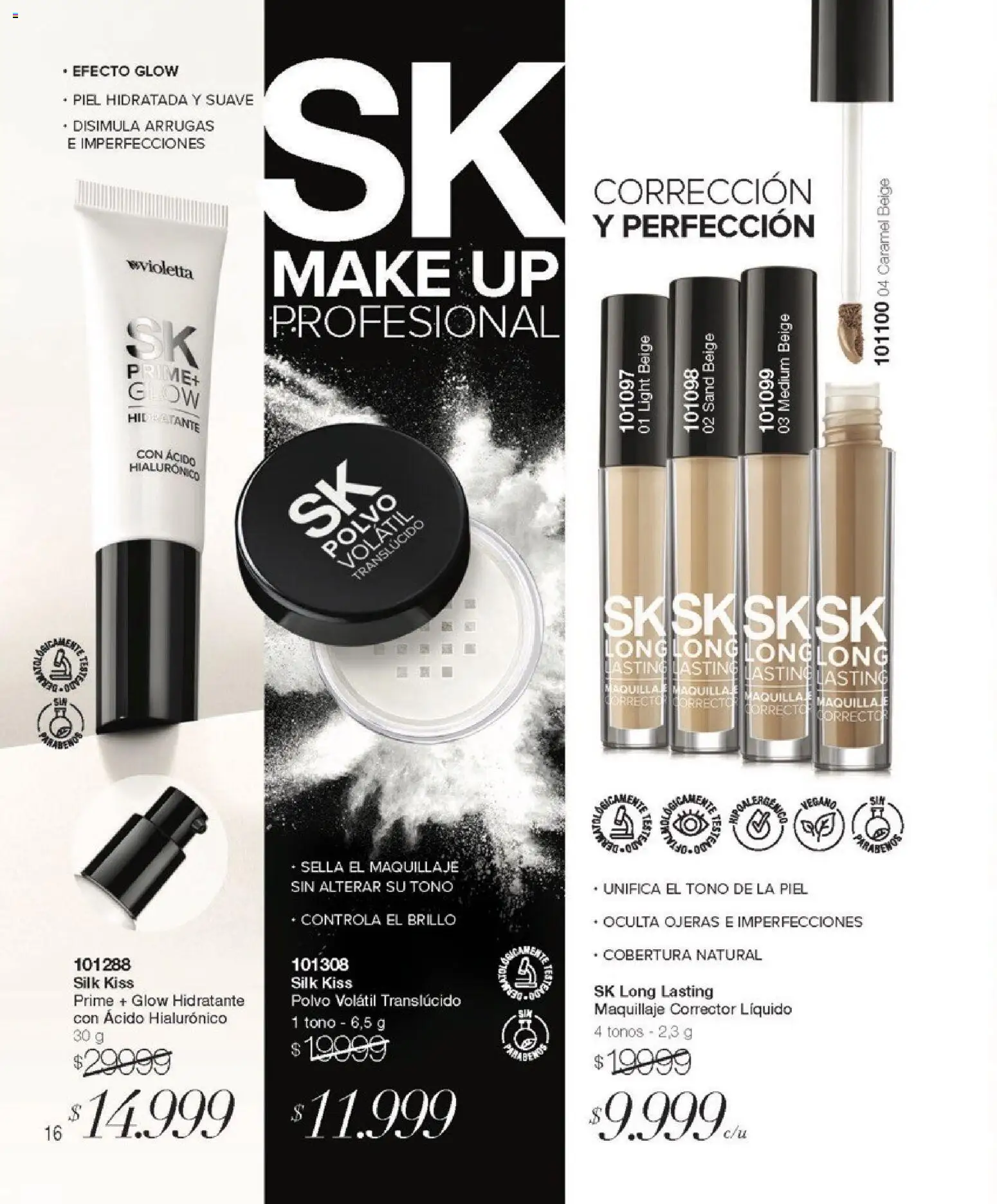 Violetta catálogo │ válido desde el 01.02.2026 | Página: 16 | Productos: Maquillaje, Polvo, Brillo
