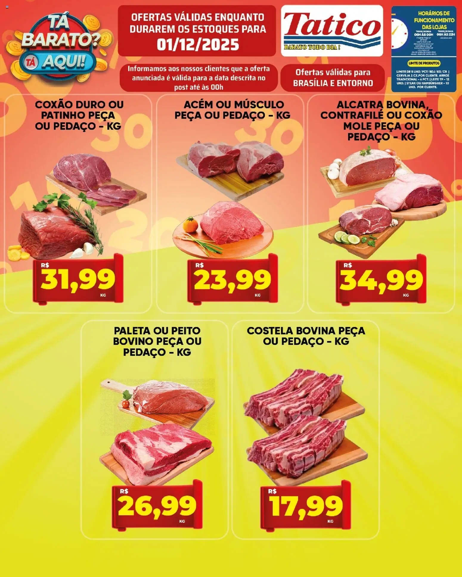 Tatico Folheto - válido de 02.12.2025 | Página: 21 | Produtos: Acém, Cerveja, Arroz, Hambúrguer