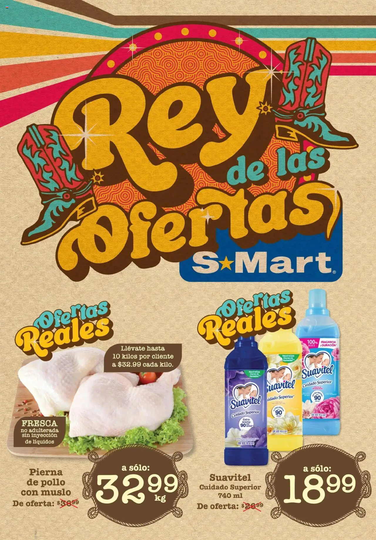 Nuevas ofertas de S-Mart válidas en toda la República Mexicana desde el 29.07.2025. ¡Encuentra las mejores ofertas en S-Mart - Folleto de Feria - Matamoros! | Página: 1 | Productos: Pollo, Fragancia