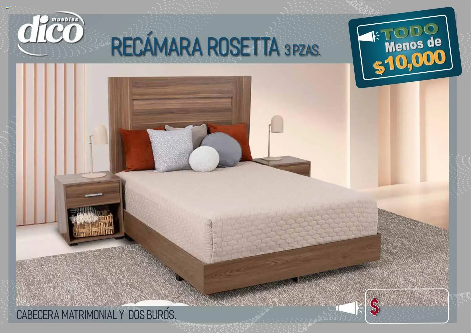Nuevas ofertas de Muebles Dico válidas en toda la República Mexicana desde el 09.04.2026. ¡Encuentra las mejores ofertas en Muebles Dico catálogo Todo menos de 10000 Pacifico! | Página: 21 | Productos: Cabecera