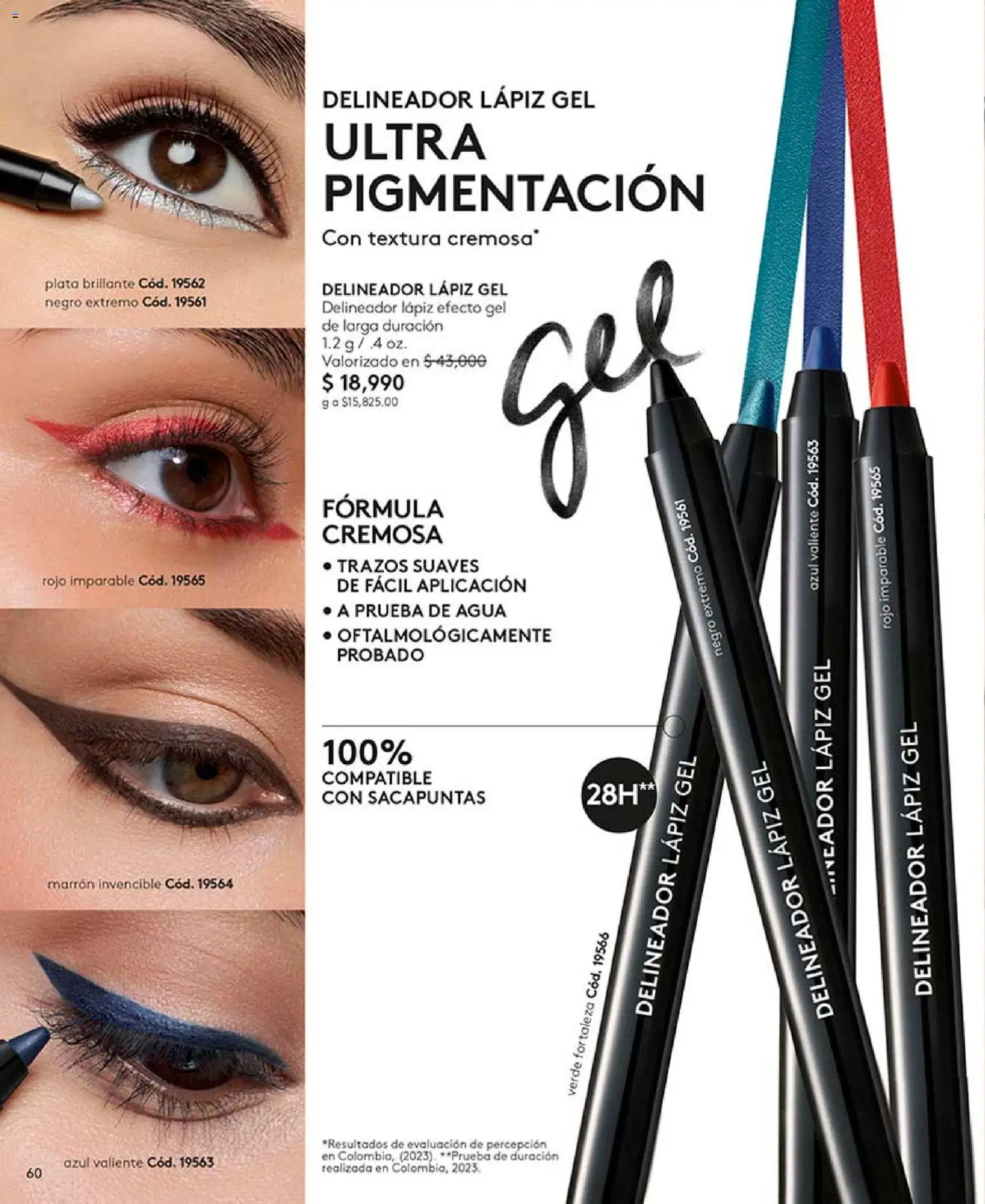 Ésika revista - valida desde el 24.04.2026 | Página: 60 | Productos: Agua, Sacapuntas, Delineador