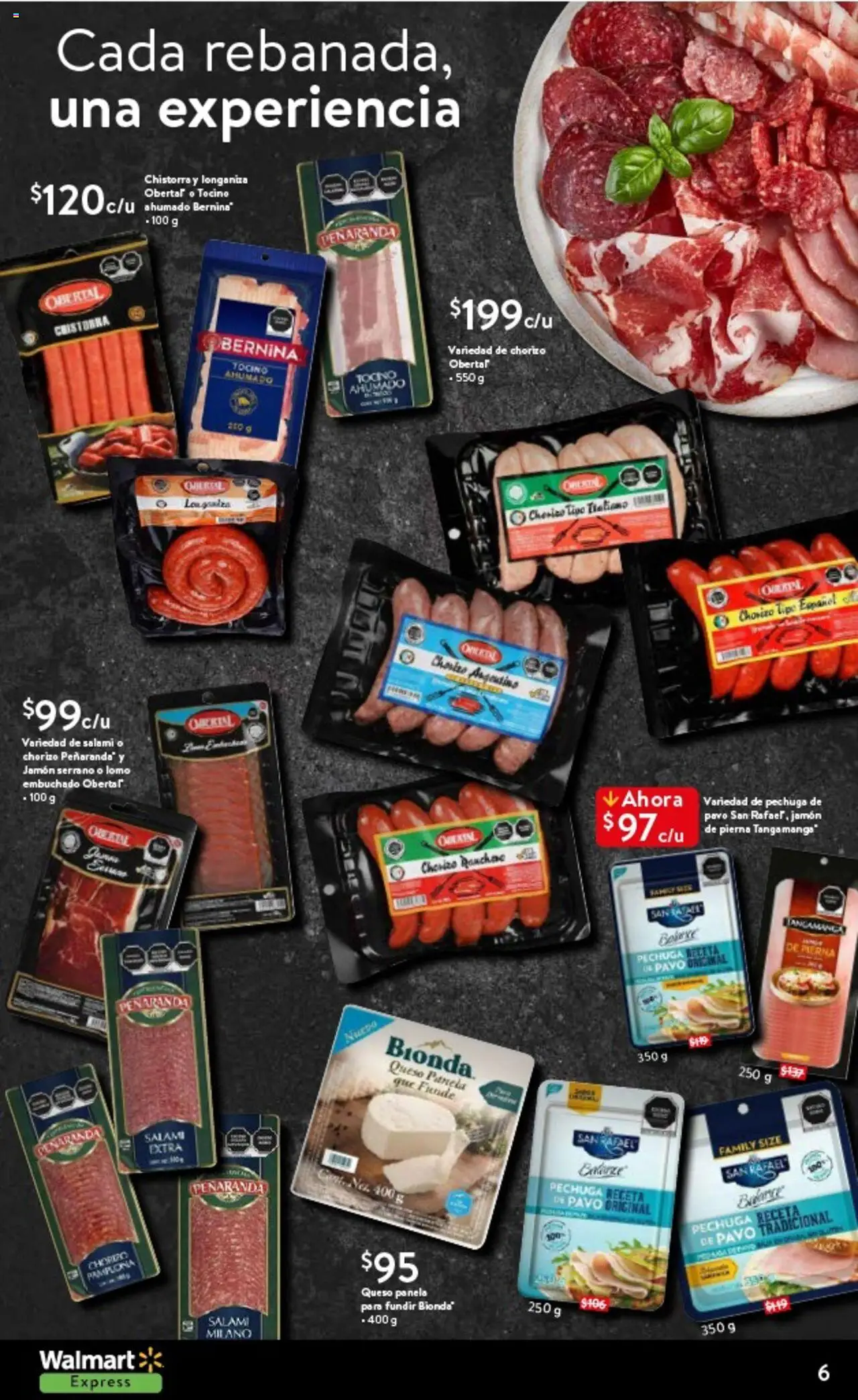 Nuevas ofertas de Walmart Express válidas en toda la República Mexicana desde el 14.08.2025. ¡Encuentra las mejores ofertas en Walmart Express - Folleto! | Página: 6 | Productos: Tocino, Jamón, Chorizo, Salami