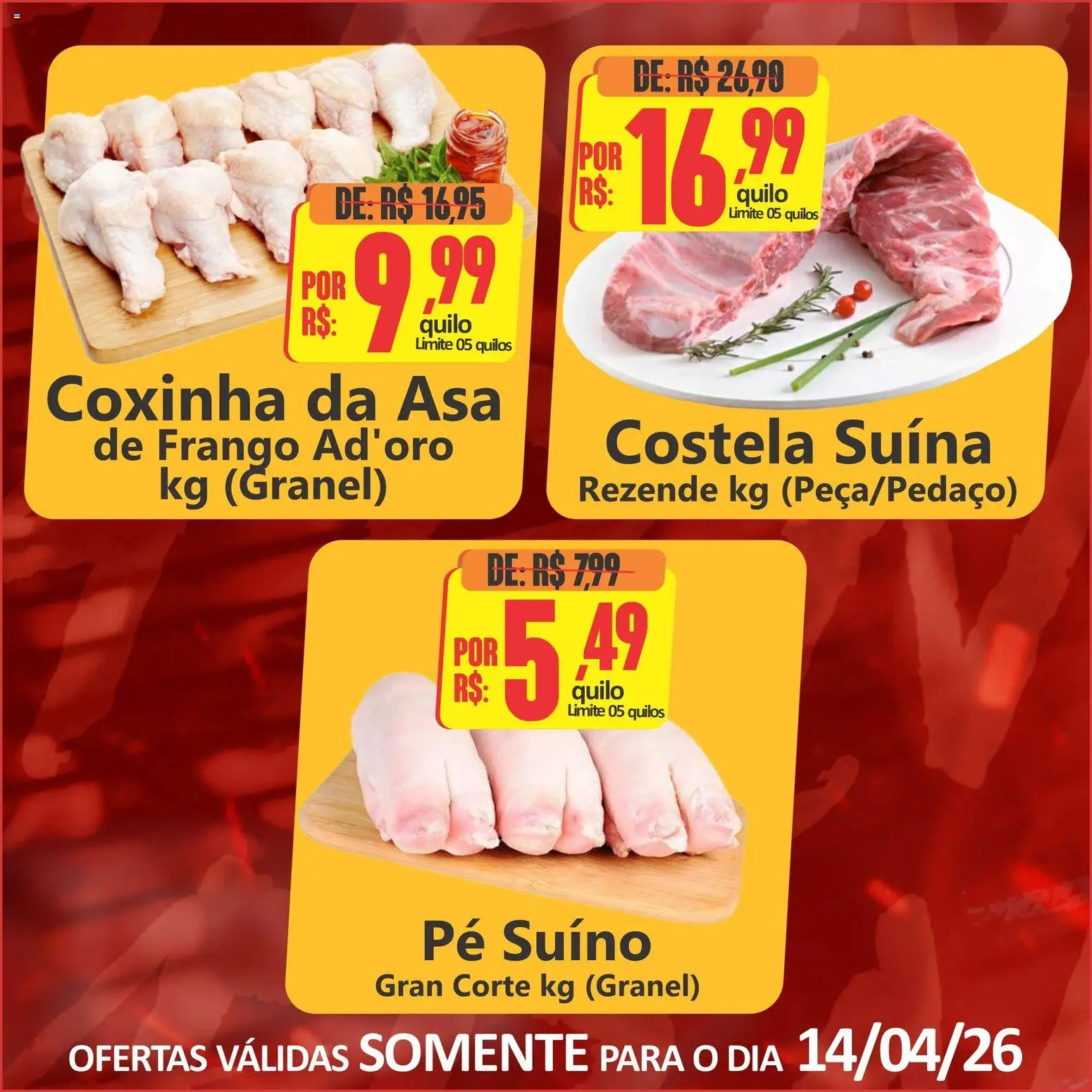 Big Supermercados Folheto - válido de 14.04.2026 | Página: 3 | Produtos: Asa de frango, Pia, Frango