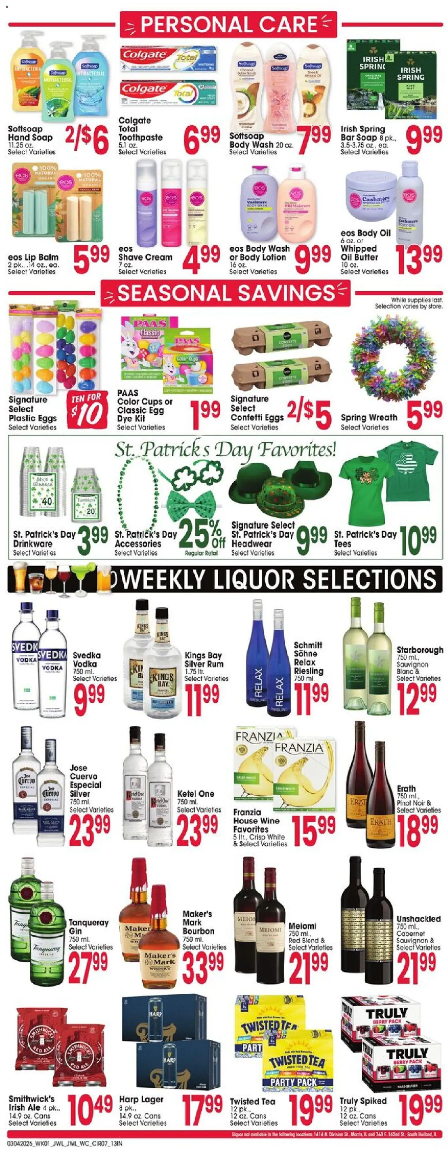 Jewel Osco Weekly Ad - IN - valid from 04.03.2026 | Page: 7 | Products: Soap, Bourbon, Bar Soap, Body Wash