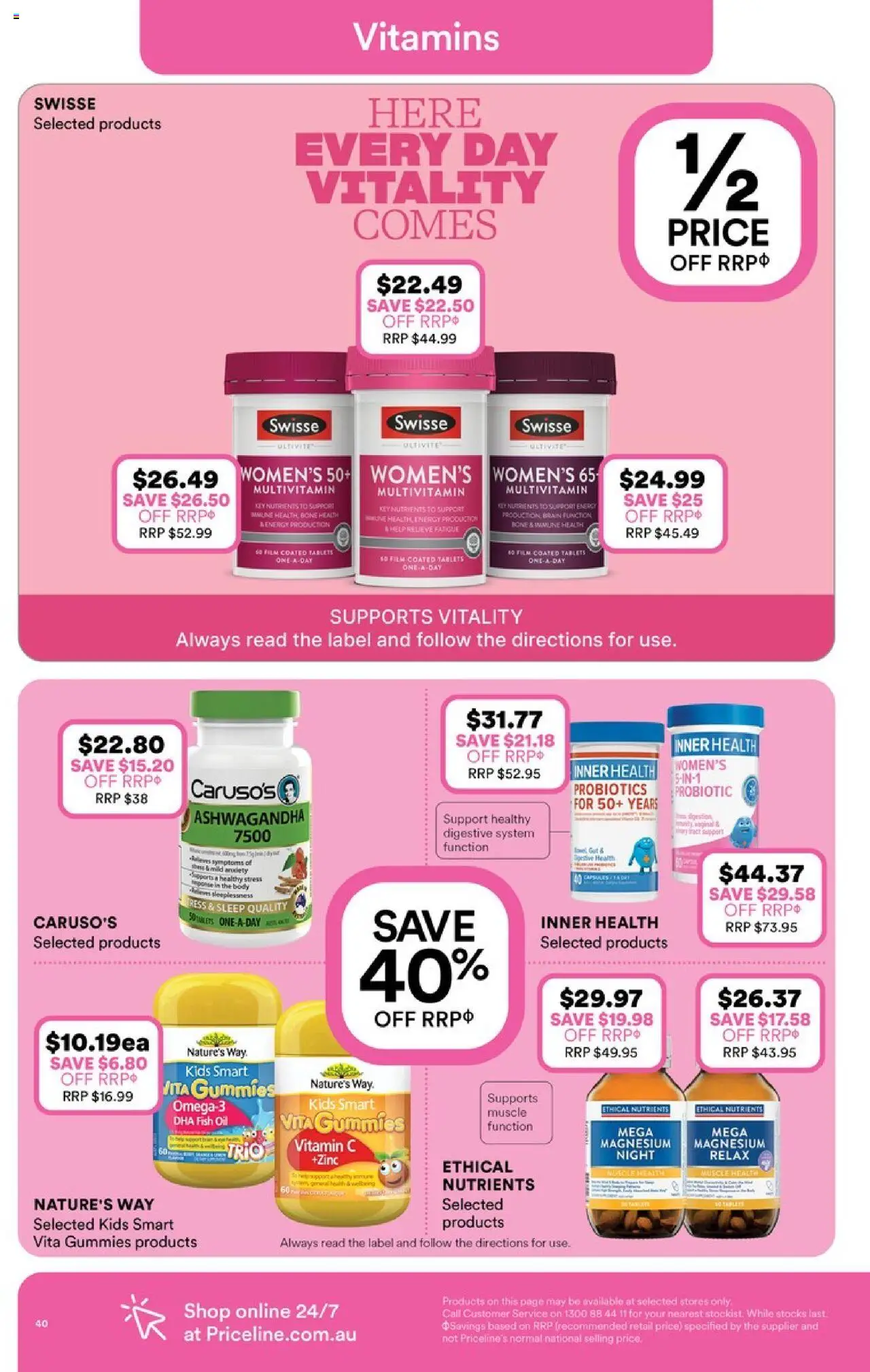 Priceline Pharmacy catalogue - valid from 02.07.2025 | Page: 40 | Products: Oil, Nutrients, Tablets, Vitamin