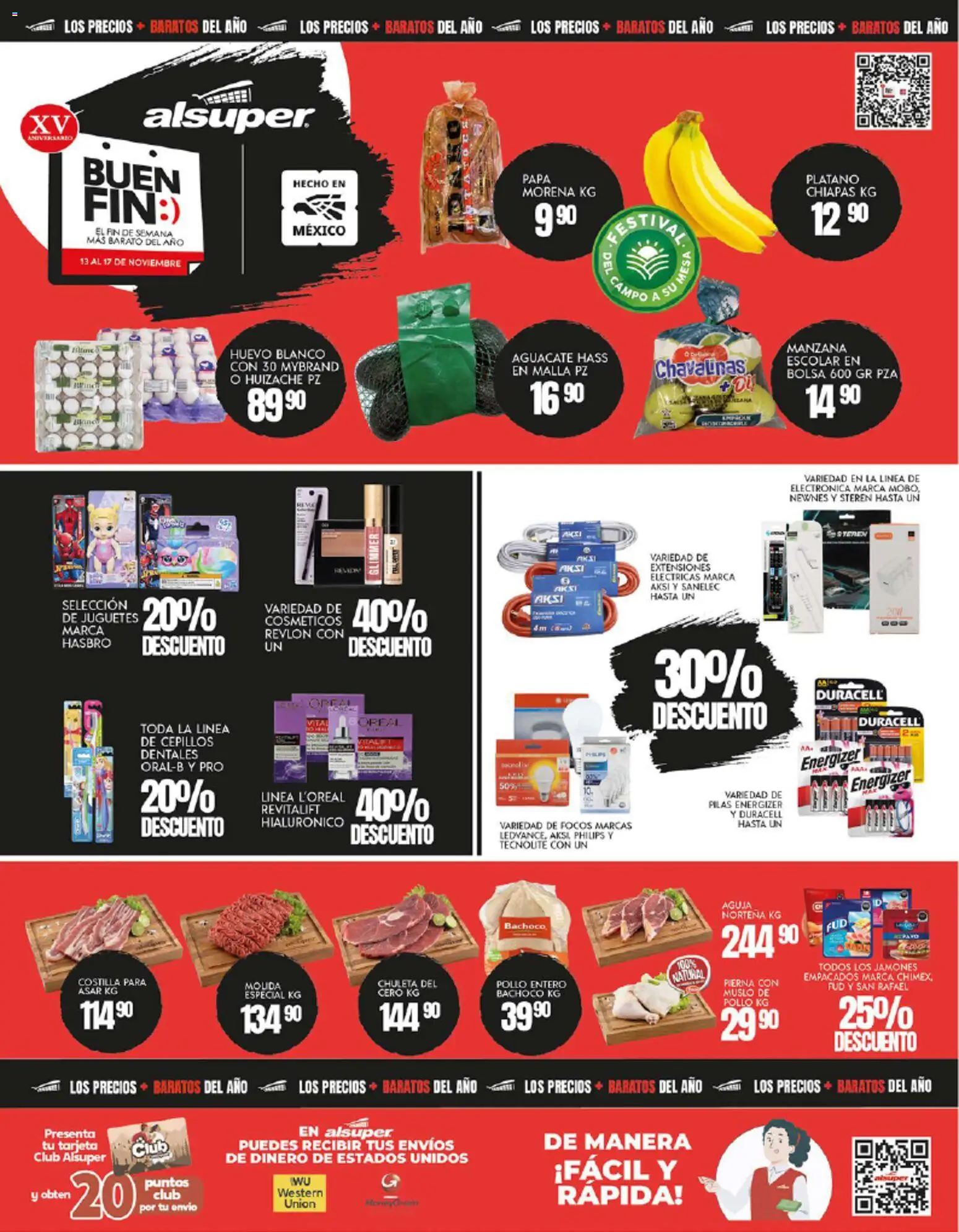 Nuevas ofertas de Alsuper válidas en toda la República Mexicana desde el 14.11.2025. ¡Encuentra las mejores ofertas en Alsuper Buen Fin! | Página: 8 | Productos: Papa, Manzana, Aguacate, Malla