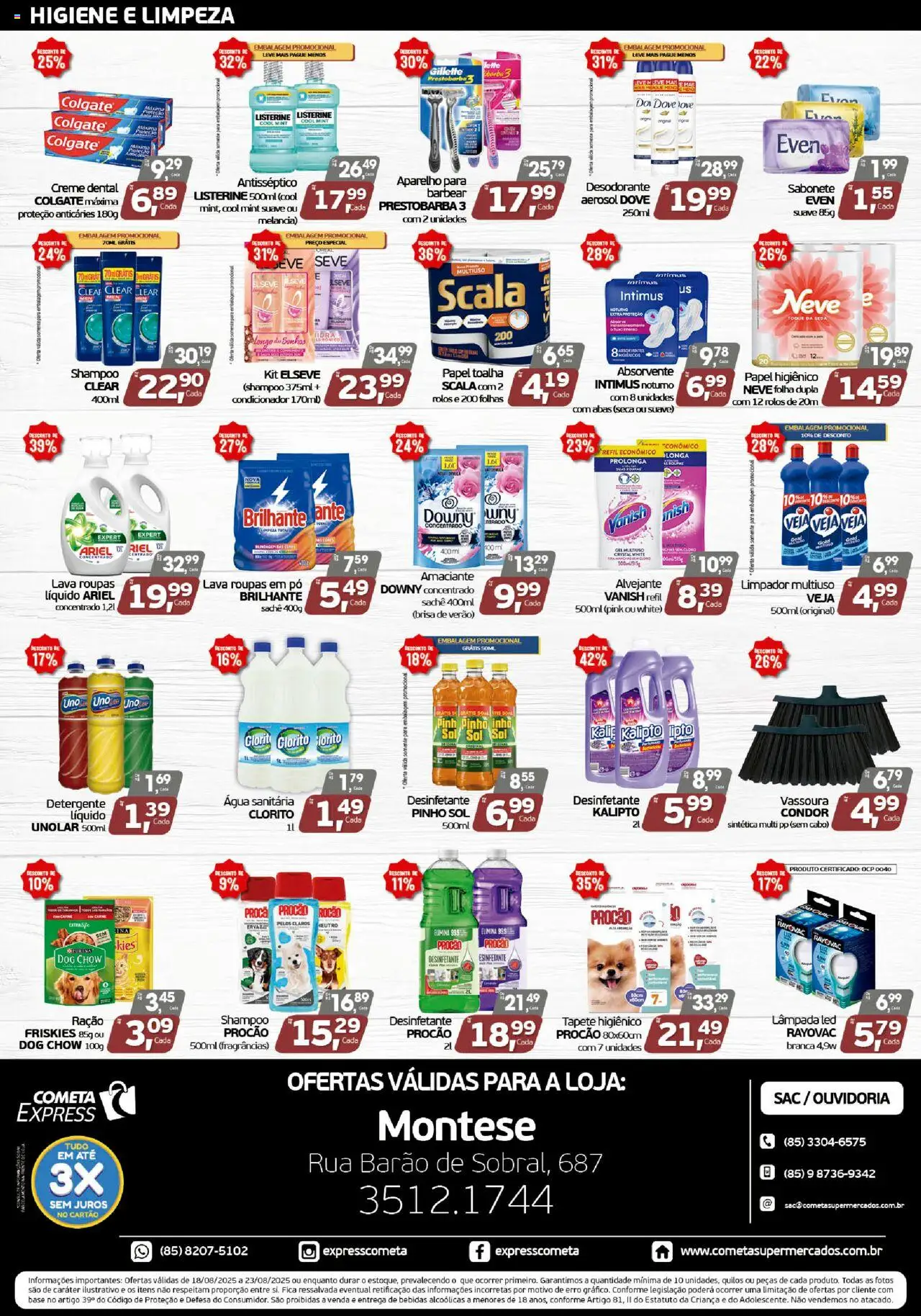 Cometa Supermercados Folheto - válido de 18.08.2025 | Página: 4 | Produtos: Carne, Amaciante, Cabo, Desinfetante