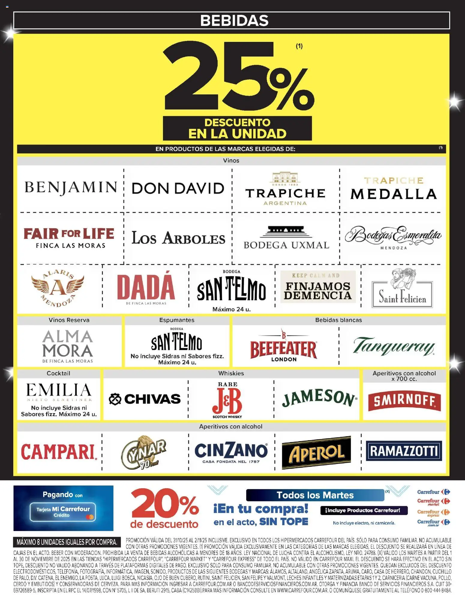 Carrefour ofertas Salta │ válido desde el 31.10.2025 | Página: 6 | Productos: Whisky, Teléfono, Banco, Medalla