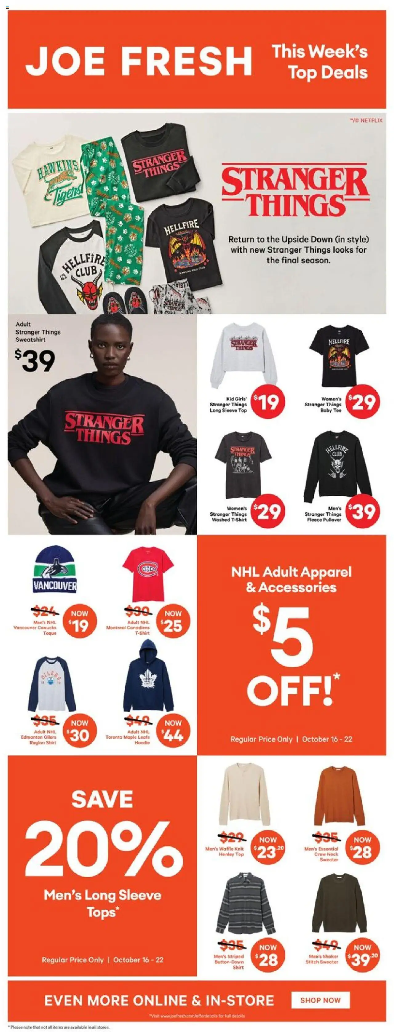 Real Canadian Superstore flyer valid from 16.10.2025 | Page: 35 | Products: Shirt, Tshirt, Sweater, Hoodie
