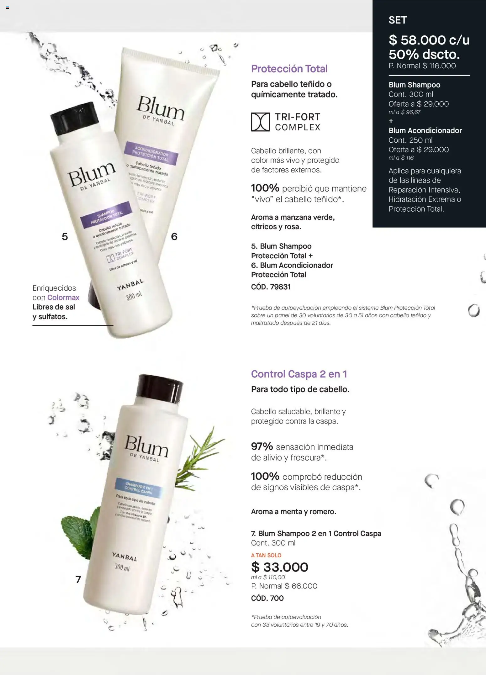 Yanbal revista - valida desde el 28.02.2026 | Página: 107 | Productos: Sal, Sobre, Manzana, Acondicionador