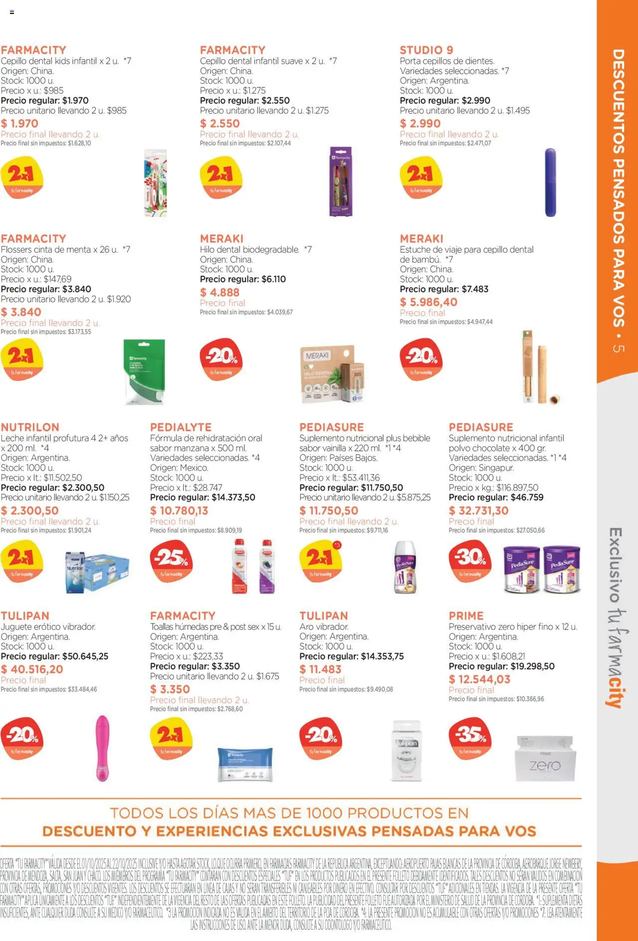 Farmacity catálogo │ válido desde el 01.10.2025 | Página: 5 | Productos: Cinta, Polvo, Chocolate, Hilo dental
