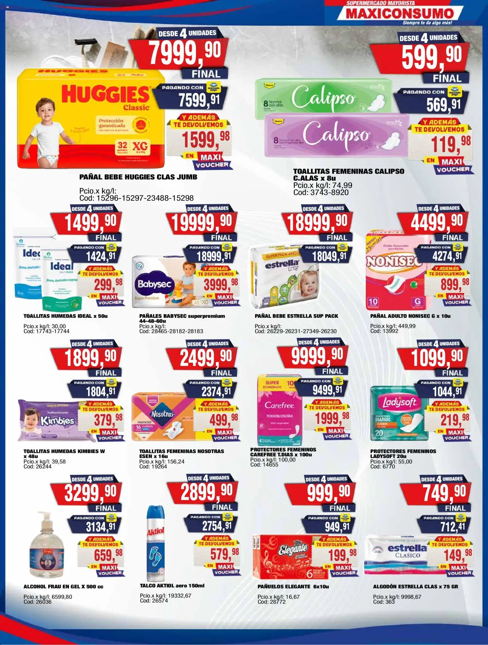 Maxiconsumo ofertas │ válido desde el 20.04.2026 | Página: 27 | Productos: Toallitas húmedas, Té, Pañales, Toallitas femeninas