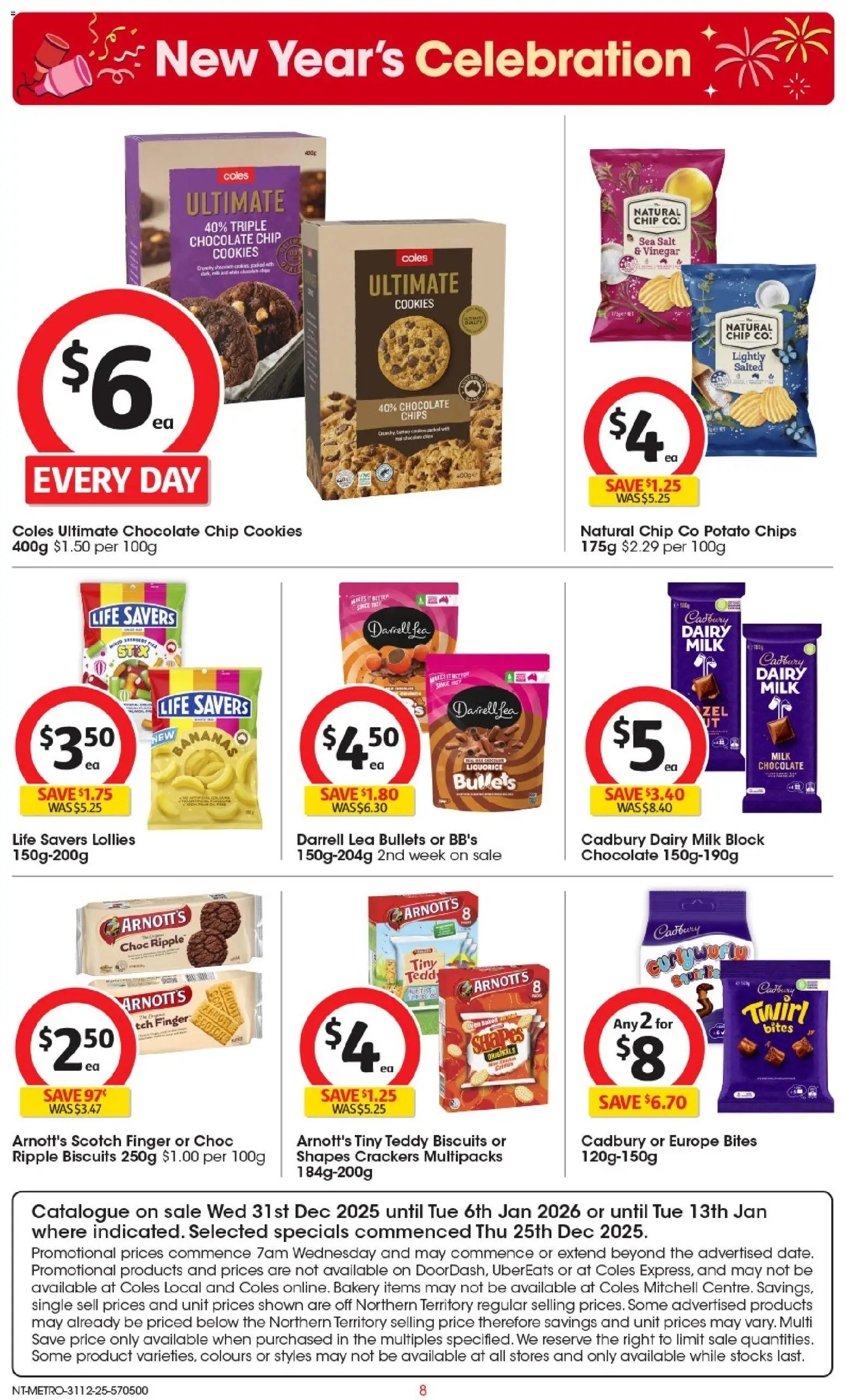 Coles catalogue - valid from 31.12.2025 | Page: 9 | Products: Milk, Chocolate, Lollies, Vinegar