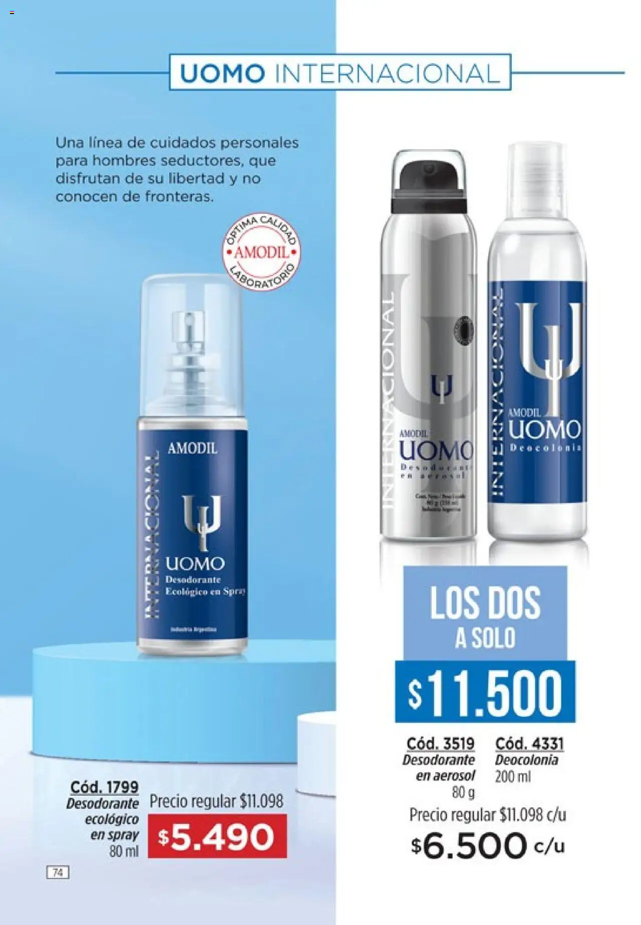 Catálogo Amodil Campaña 16 │ válido desde el 01.10.2025 | Página: 74 | Productos: Desodorante