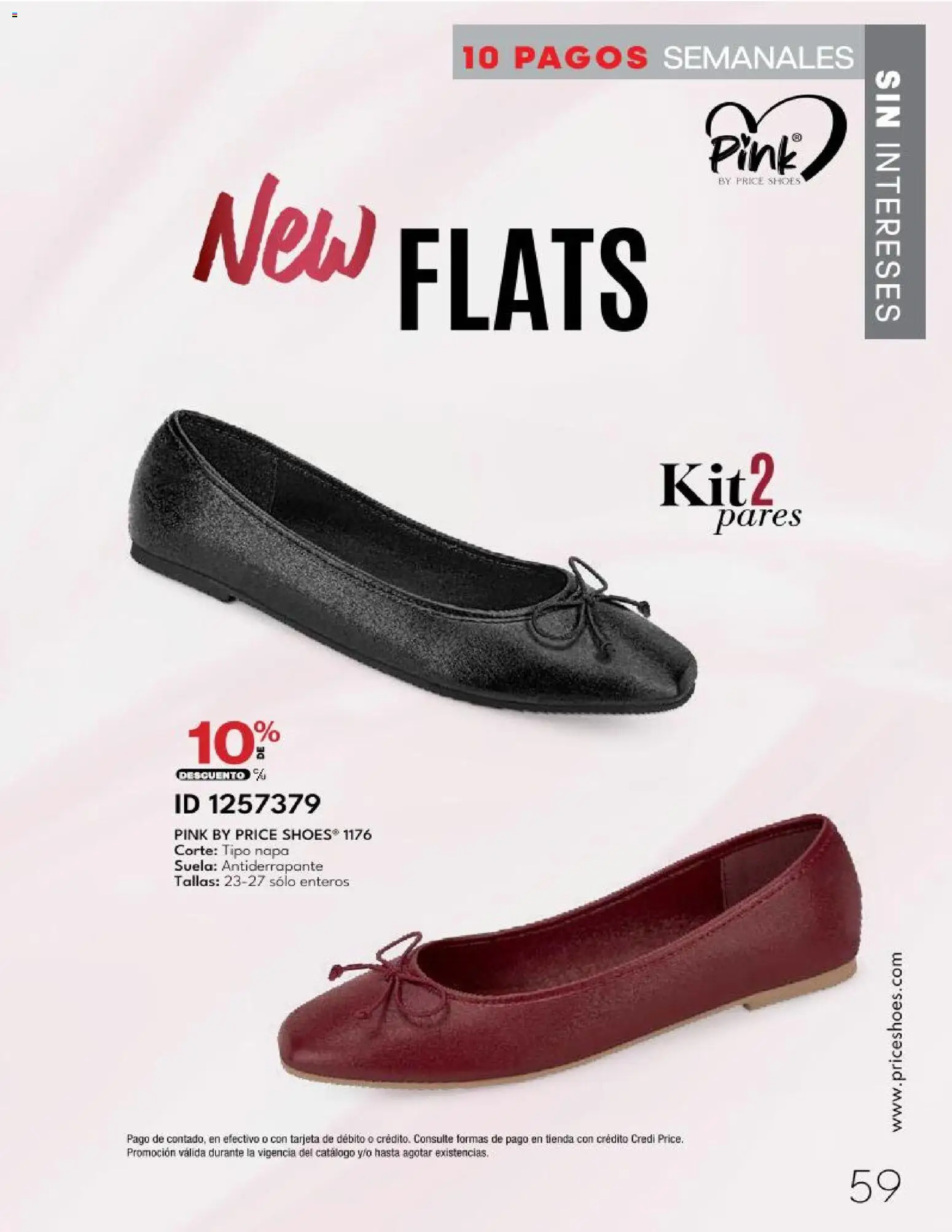 Nuevas ofertas de Price Shoes válidas en toda la República Mexicana desde el 20.03.2026. ¡Encuentra las mejores ofertas en Price Shoes catálogo 10 Pagos Sin Intereses! | Página: 59