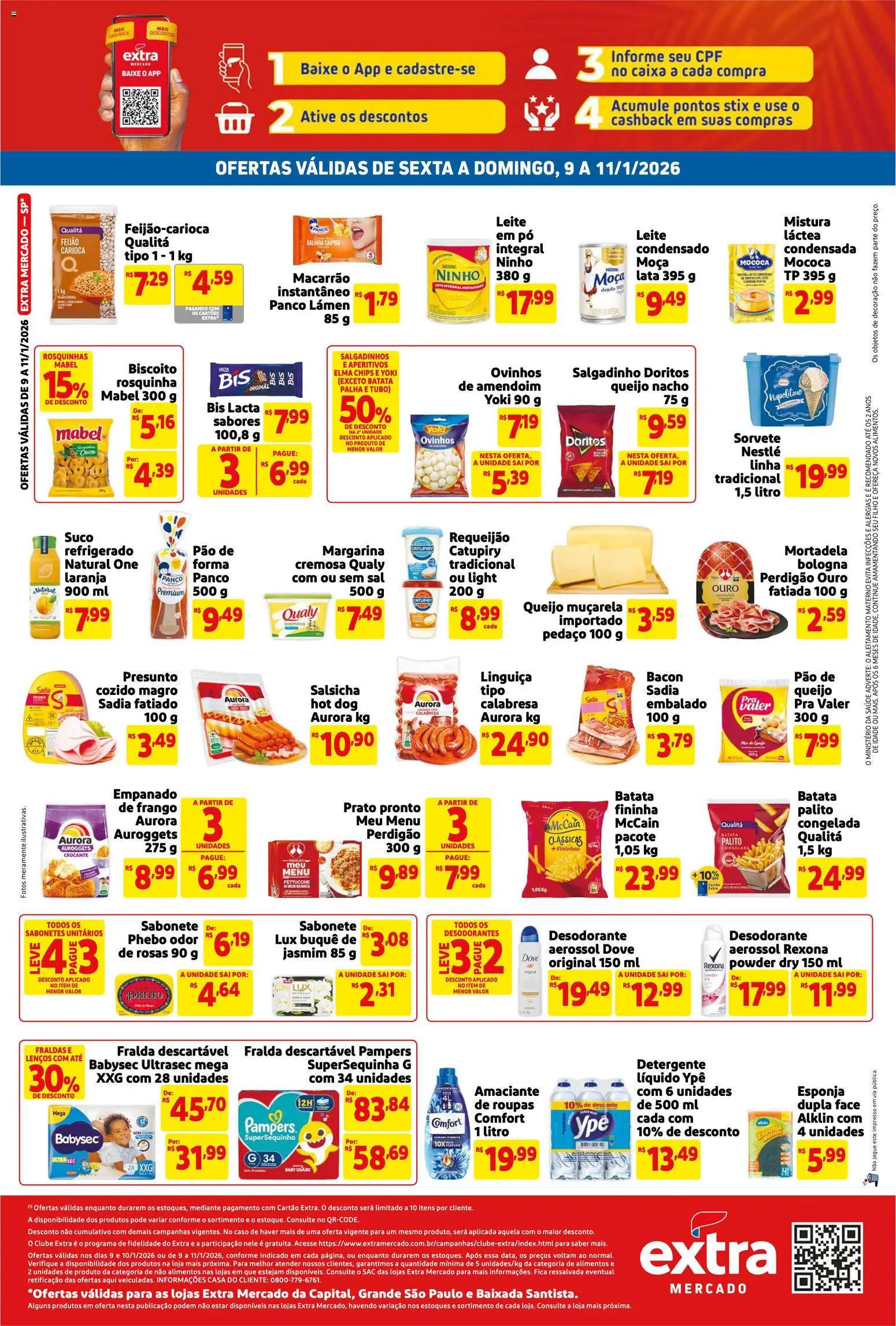 Extra Folheto - válido de 09.01.2026 | Página: 2 | Produtos: Amendoim, Roupas, Sal, Margarina