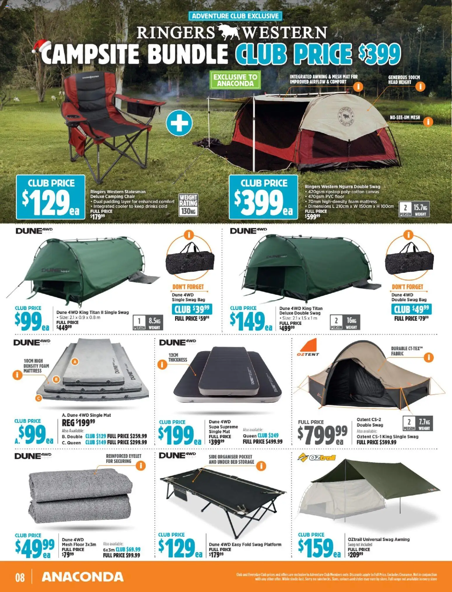 Anaconda catalogue - valid from 03.12.2025 | Page: 8 | Products: Bag, Weight, Bed, Mattress
