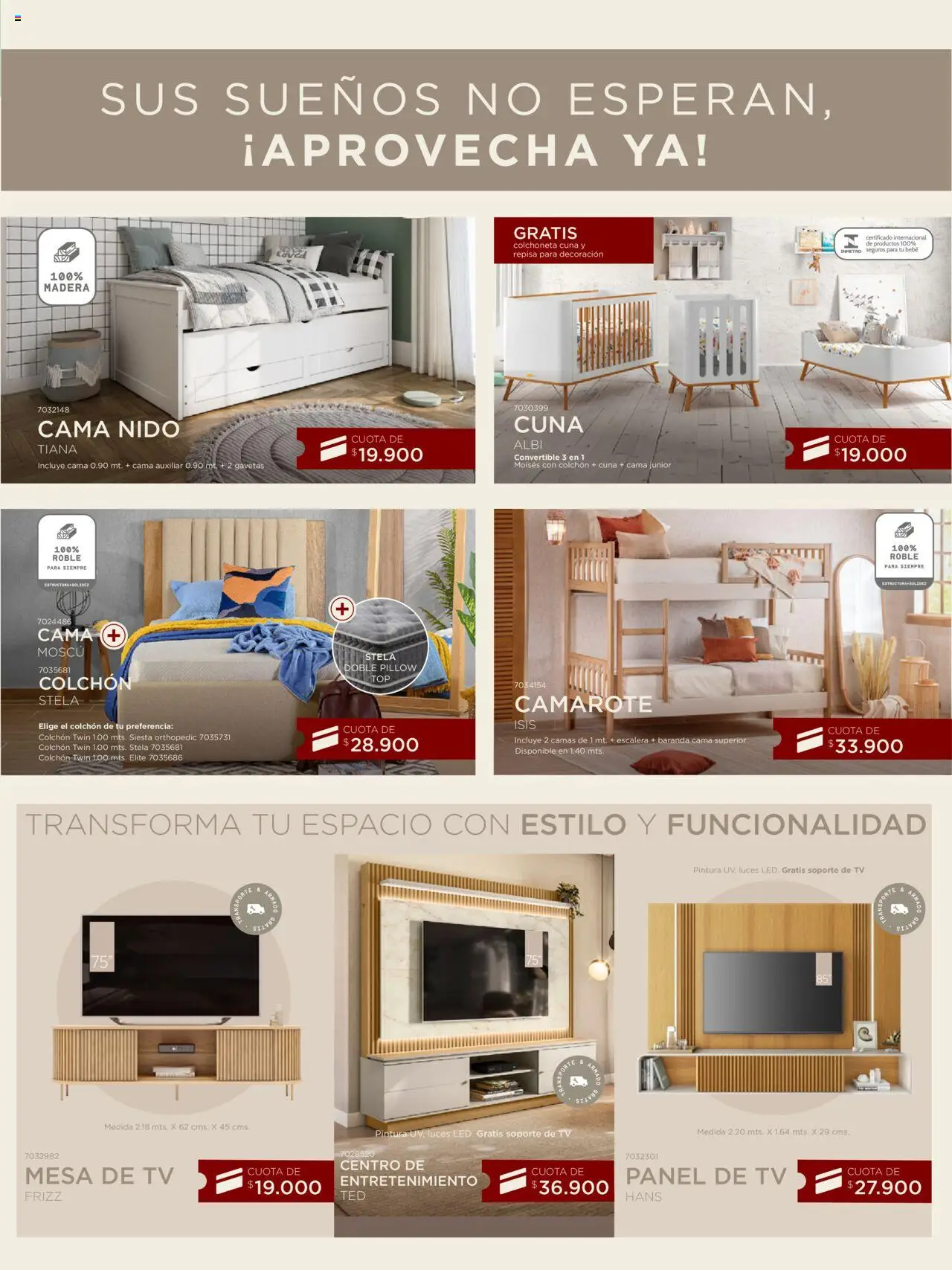 Muebles jamar revista - valida desde el 25.07.2025 | Página: 6 | Productos: Cama, Cuna, Colchoneta, Escalera