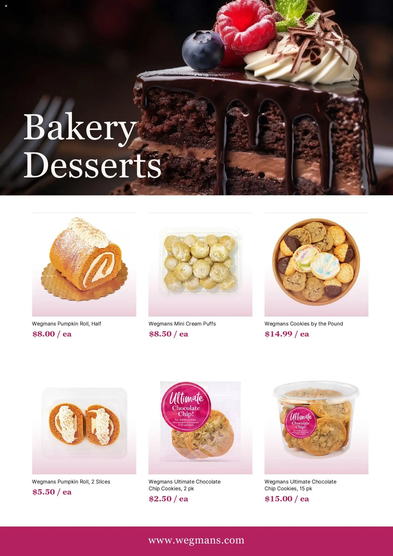 Wegmans Monthly Ad - valid from 01.11.2025 | Page: 2 | Products: Bakery, Chocolate, Cream, Cookies