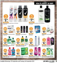Supabarn catalogue - valid from 17.09.2025 | Page: 9 | Products: Powder, Shampoo, Tablets, Hand wash